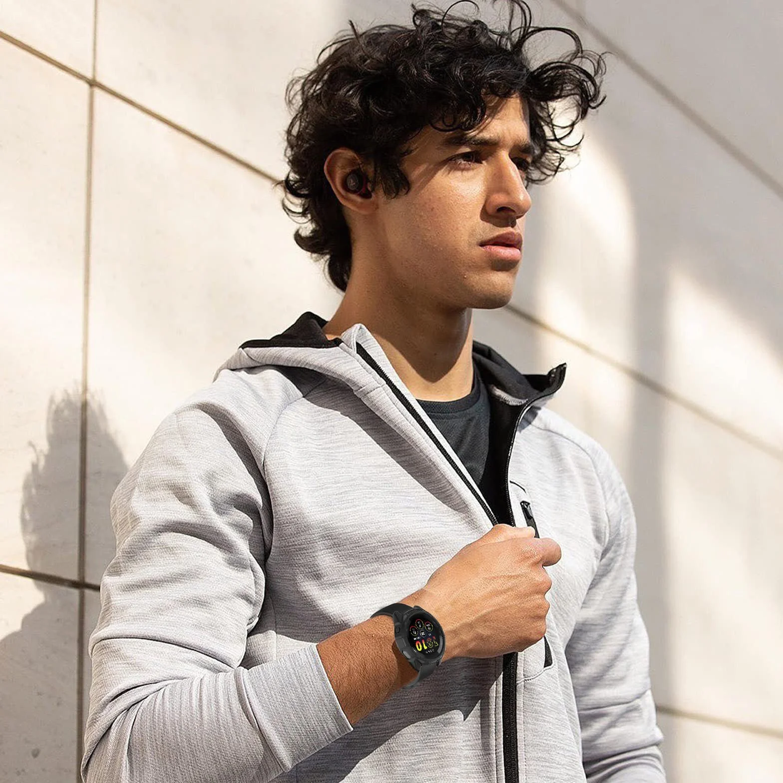 Cover Kompatybilny z Garmin Forerunner 265, Miękki elastyczny TPU Case,Trwałe etui kompatybilne z Garmin Forerunner 265 - czarny