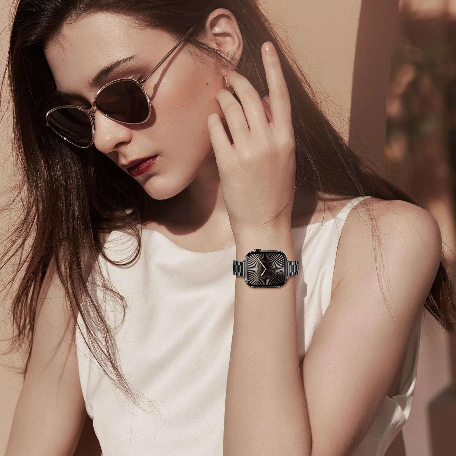 Cienkie metalowe paski ze stali nierdzewnej kompatybilne z Apple Watch Band 49/46/45/44/42/41/40/38 mm iWatch Ultra 2/1 Series 10 9 8 7 SE