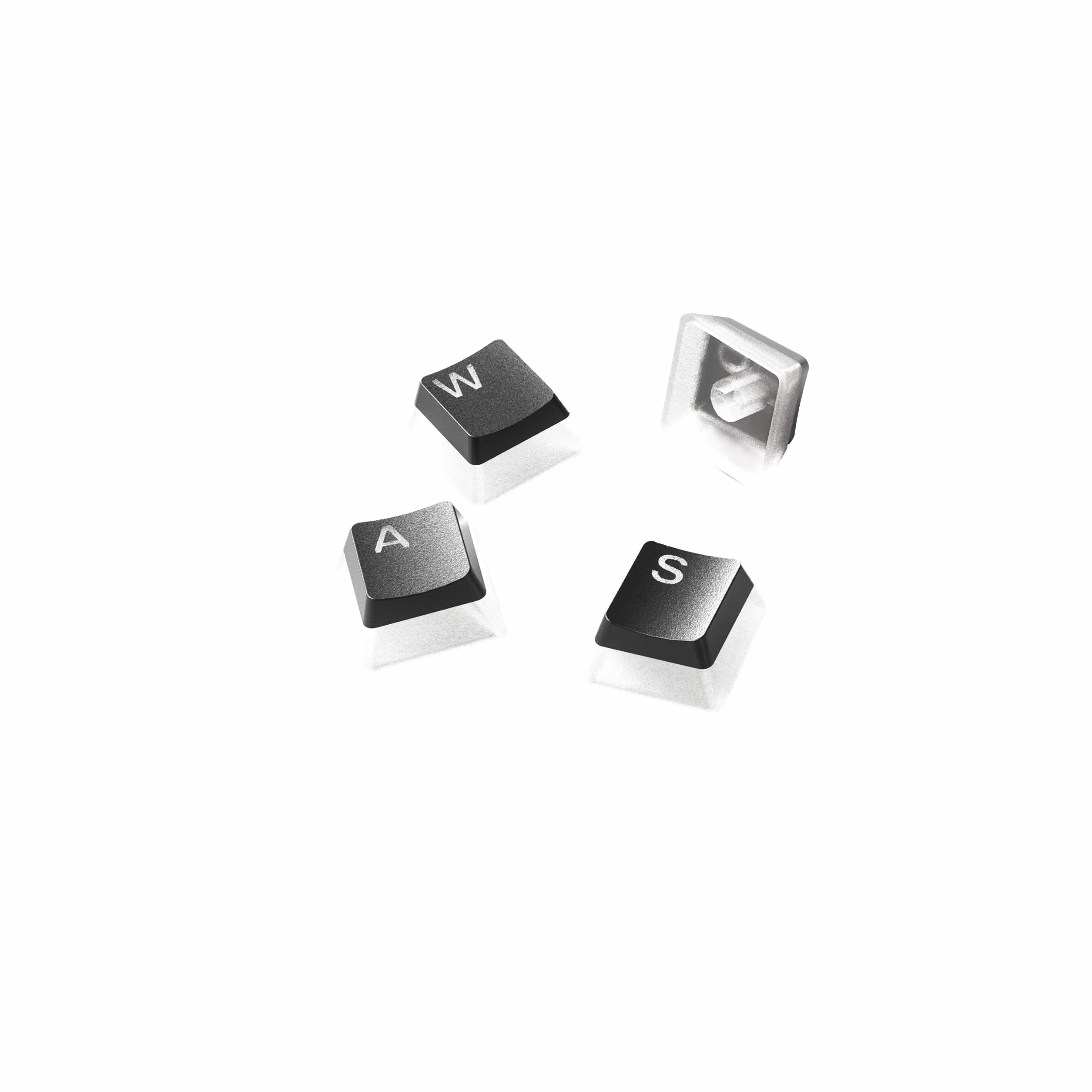 SteelSeries PrismCaps – zestaw klawiszy Double-Shot o wyglądzie "Pudding" – kompatybilność ze wszystkimi popularnymi klawiaturami mechanicznymi – popychacz MX – czarny (niemiecki układ klawiatury)