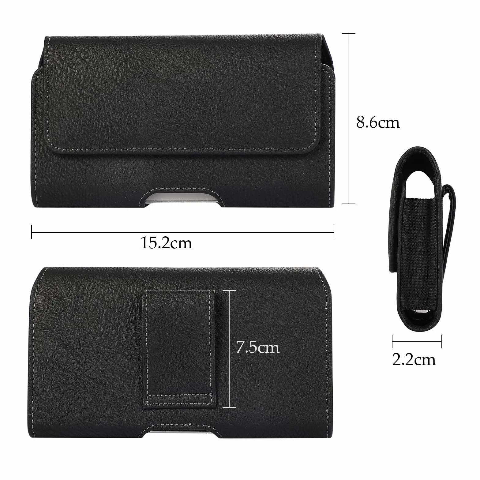 Skórzane etui na telefon iPhone 17 16 15 14 13 12 11 Pro z uchwytem na pasek