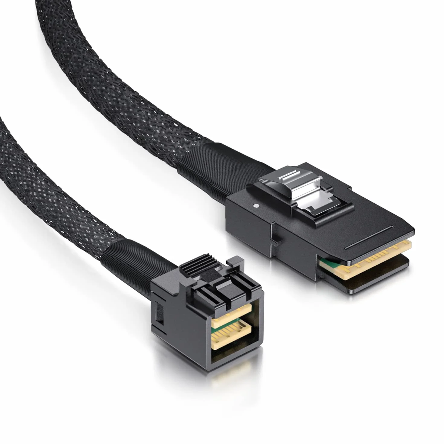 ipolex Wewnętrzny kabel mini SAS HD SFF-8643 do SFF-8087, 100 omów, 0,5 m (1,6 cala)