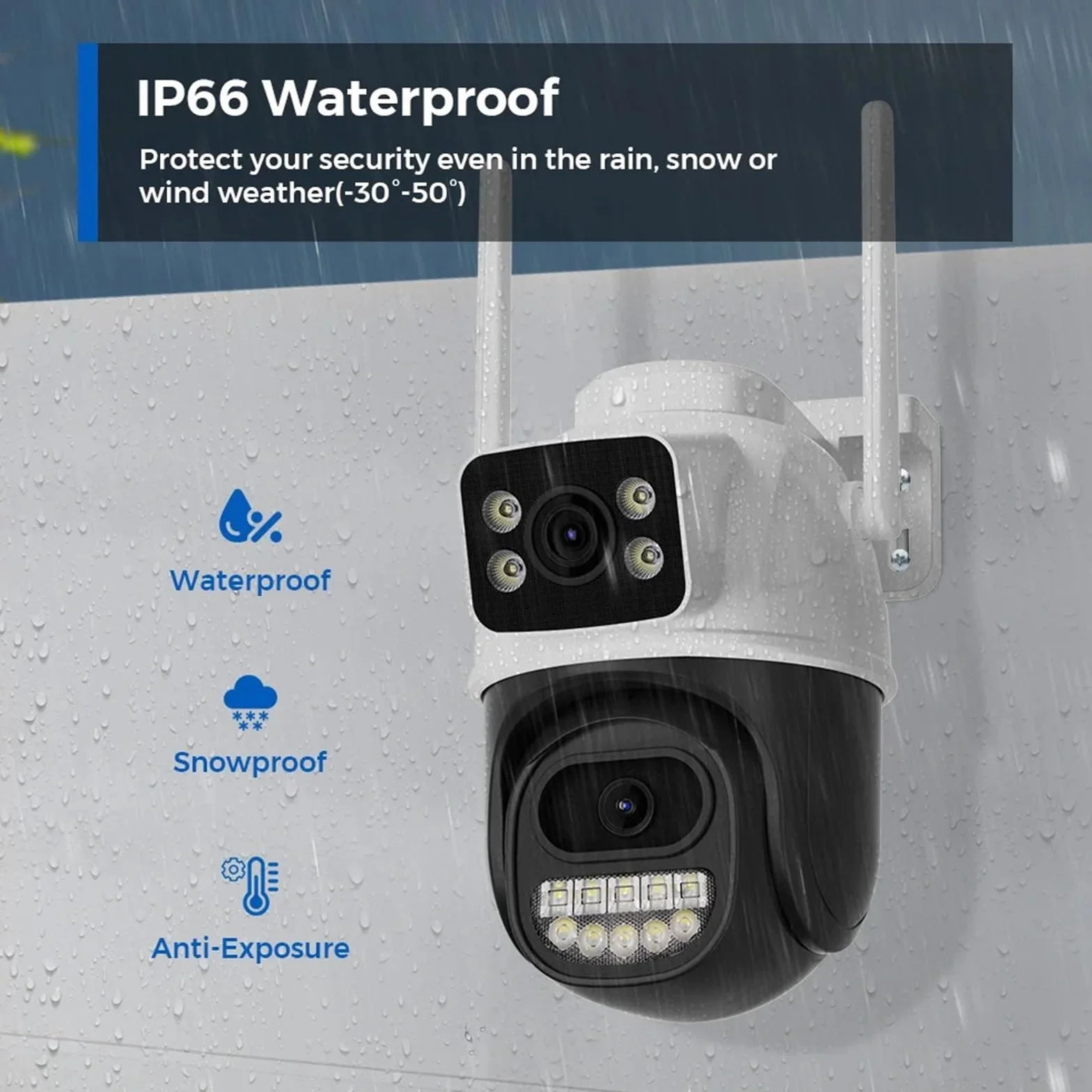 Kamera IP 8MP z dźwiękiem WiFi, zewnętrzna, 8-kanałowa, mini kamera NVR, zestaw do monitoringu CCTV, bezprzewodowy system kamer noktowizorem na podczerwień,Spokój ducha zawsze(None,8pcs)