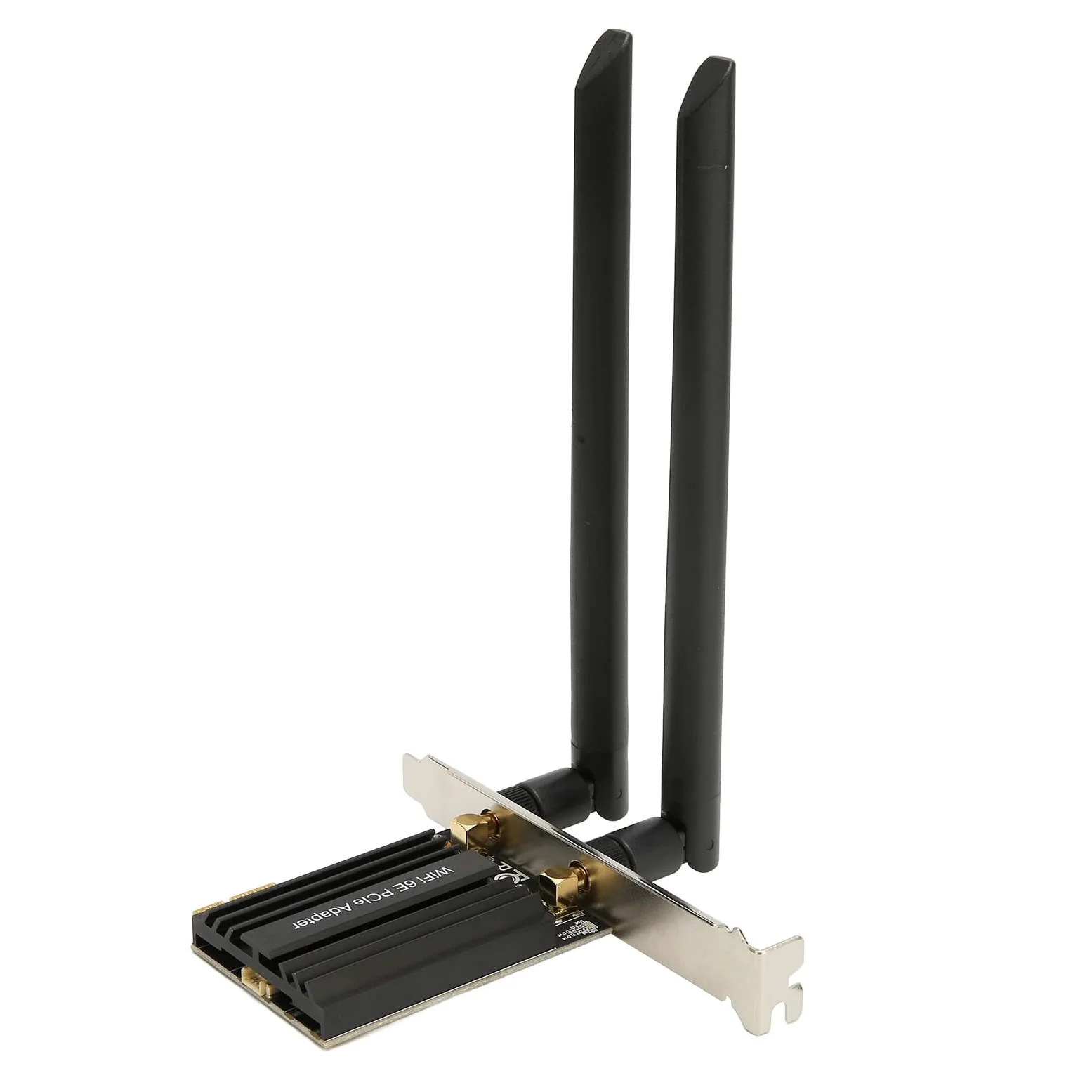 Bezprzewodowa karta LAN 6E PCIE, szybsza prędkość o mniejszym opóźnieniu, technologia BT 5.2, pozłacany interfejs wbudowany radiator, wielozakresowy 5 Ghz 6 Ghz 2,4 Ghz dla PC