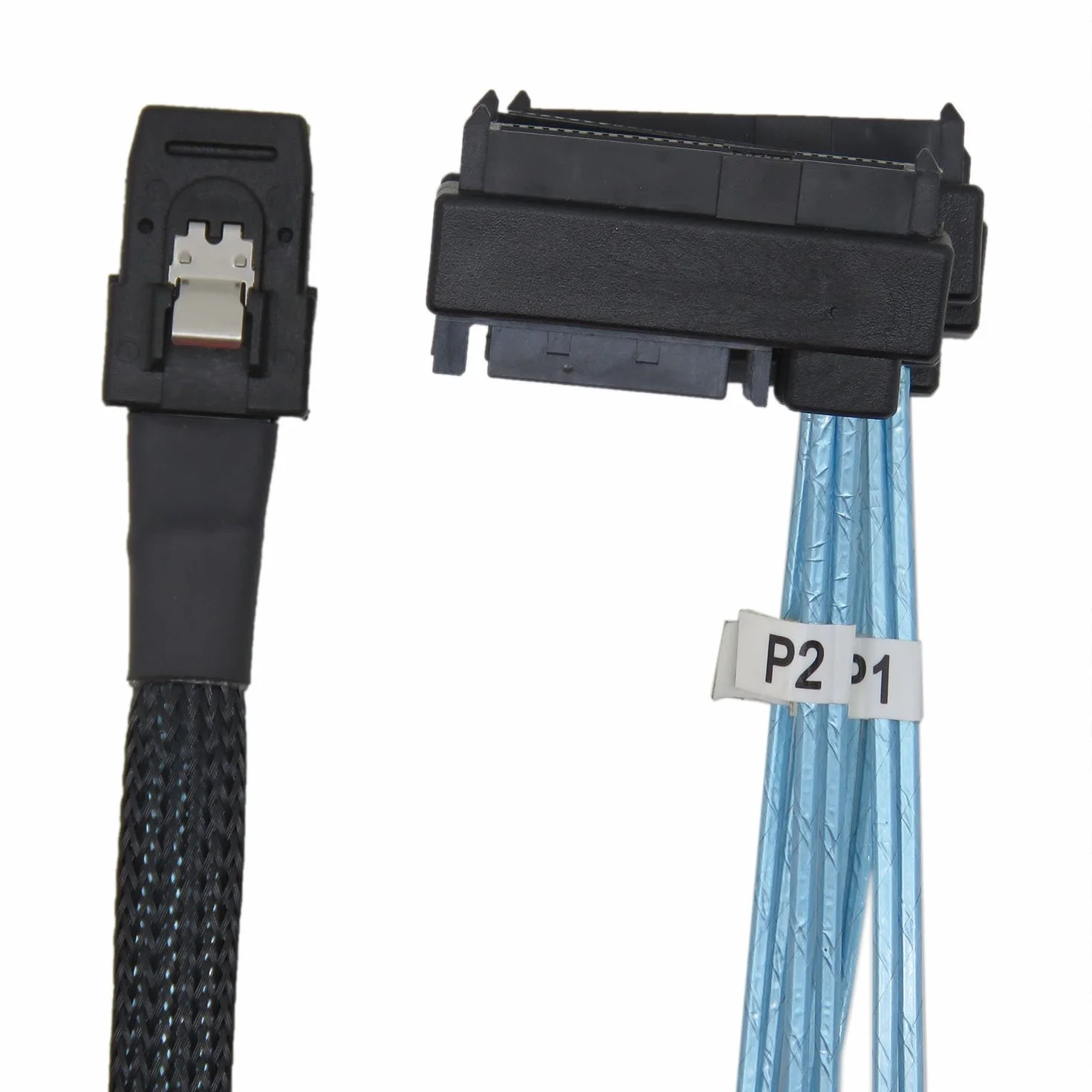 Mini SAS 36 SFF-8087 do (4) złącza SFF-8482 z zasilaniem SATA 1 m