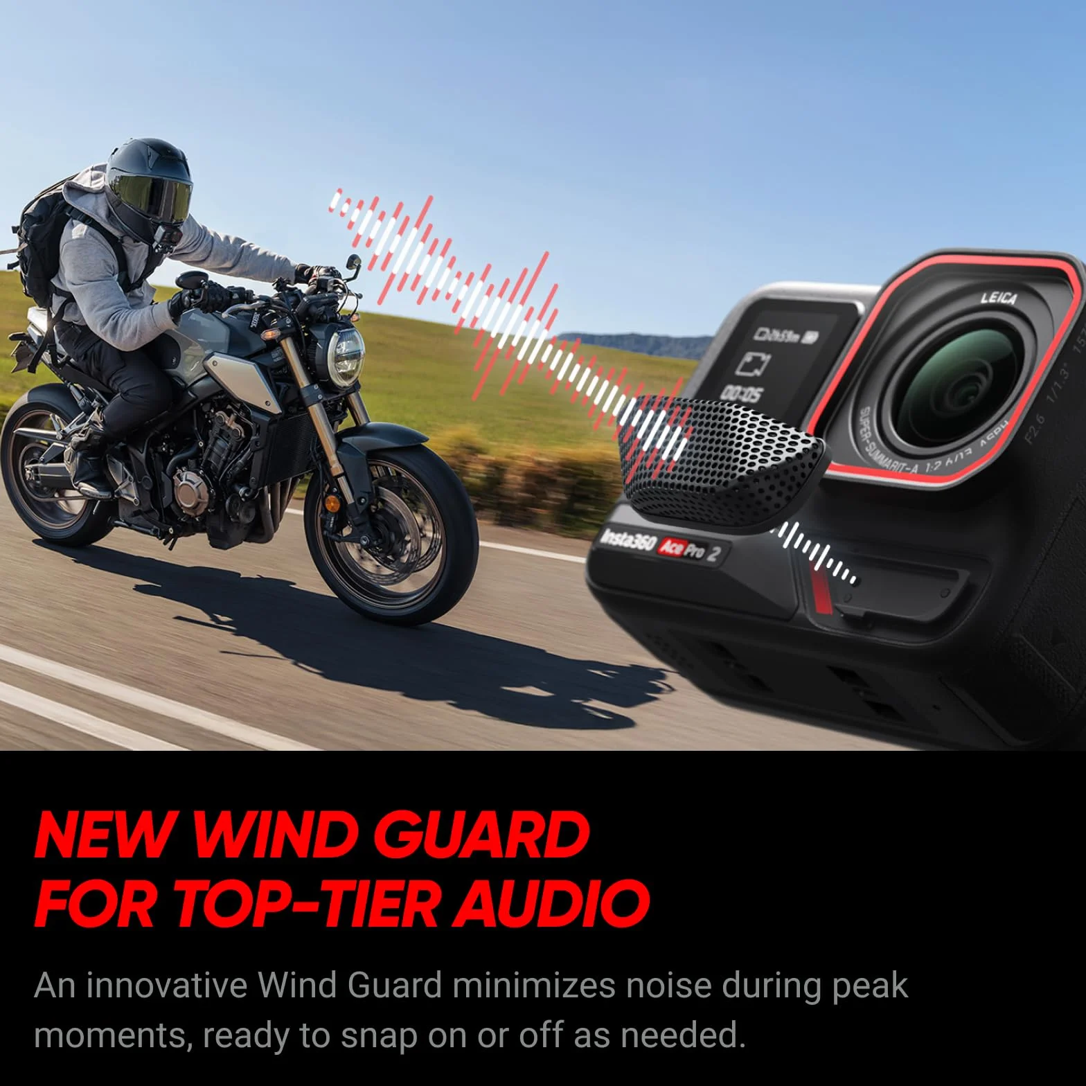 Insta360 Ace Pro 2 Pack Dual Battery - wodoodporna kamera akcji 8K zaprojektowana wspólnie z Leicą, czujnikiem 1/1,3", podwójnym chipem AI, jakość w słabym świetle, zaawansowany dźwięk, składany