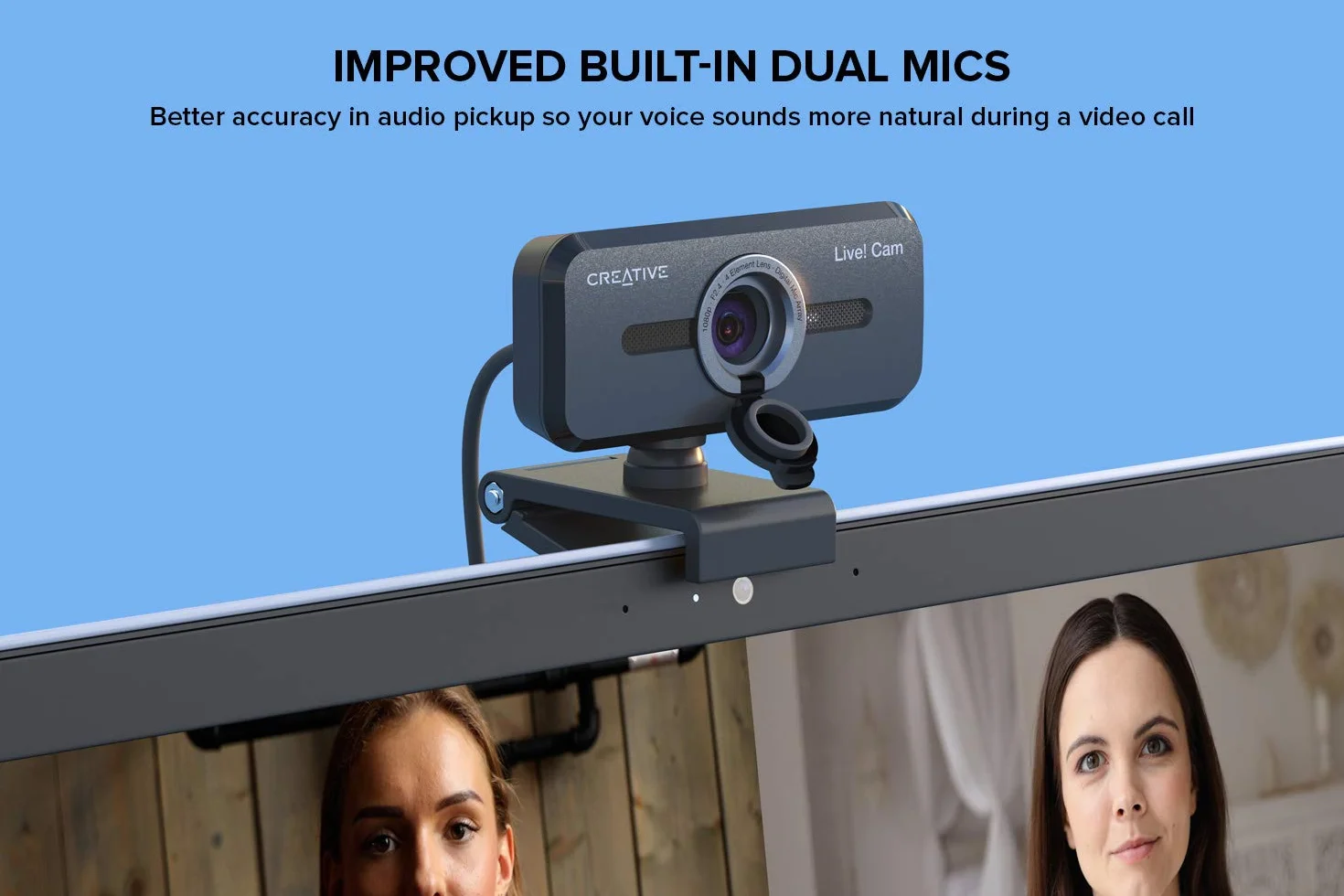 Creative Live! Cam Sync 1080p V2 kamera internetowa Full HD szerokokątna USB z podwójnym mikrofonem