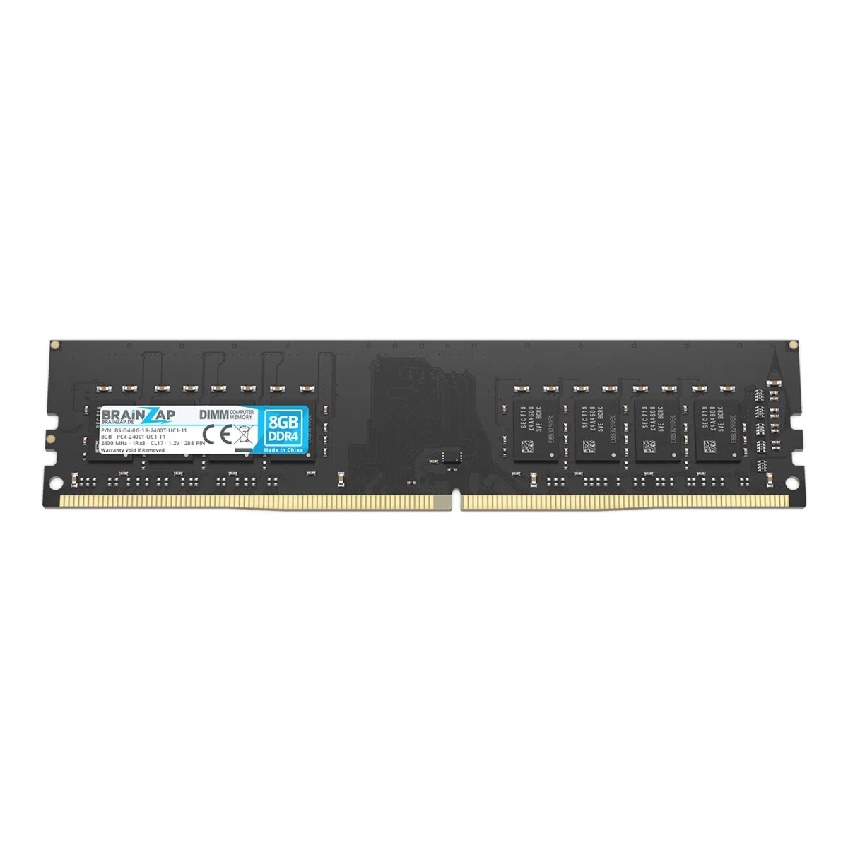BRAINZAP 8 GB DDR4 RAM DIMM PC4-2400T-UC1-11 1Rx8 2400 MHz 1,2 V CL17 komputer stacjonarny pamięć bez buforowania