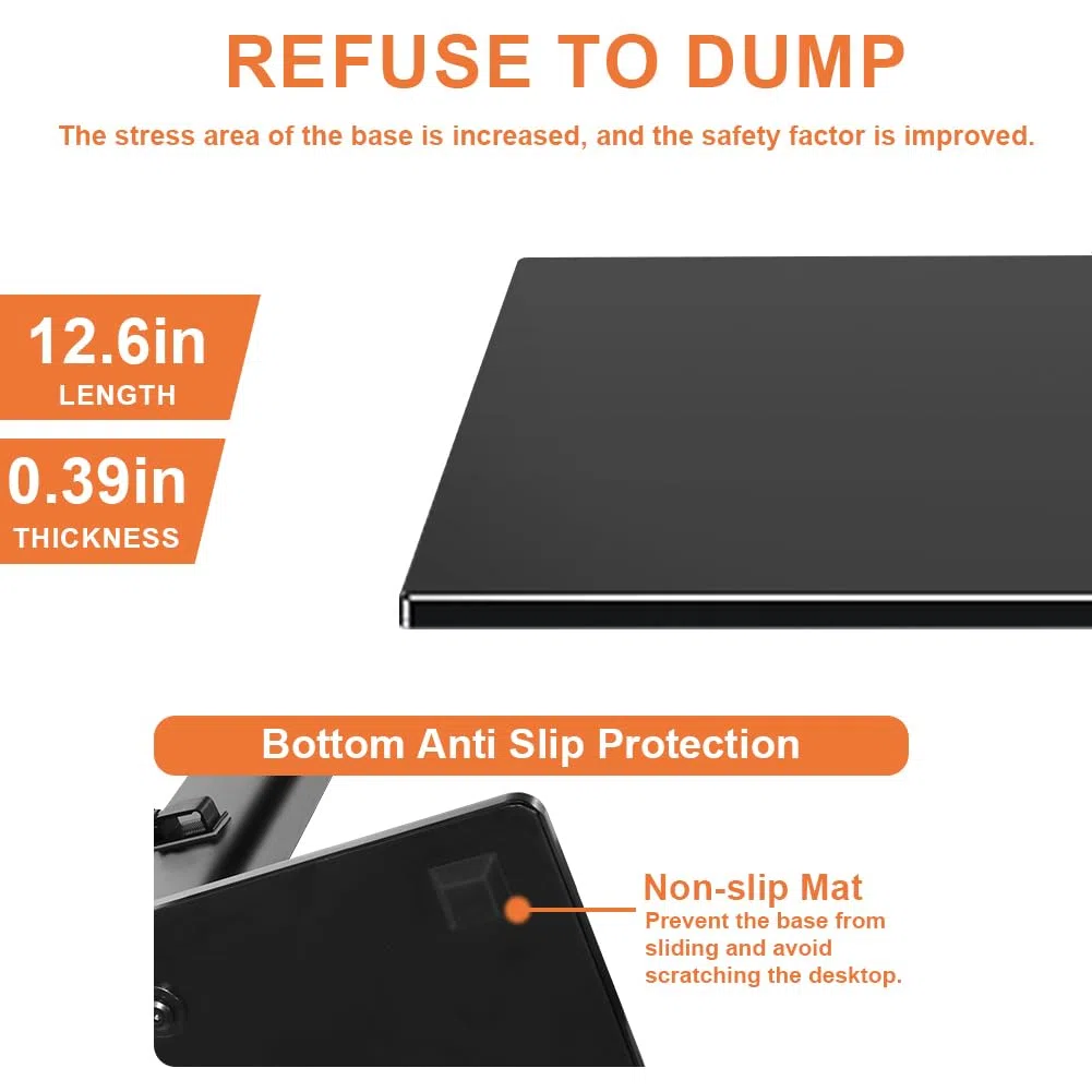 VGOSITE forUniversal TV Stand Base for 13 inch to 43 inch LED TV Table Top TV Mount Stand with Swivel Height Adjustable Hold up 77LBs