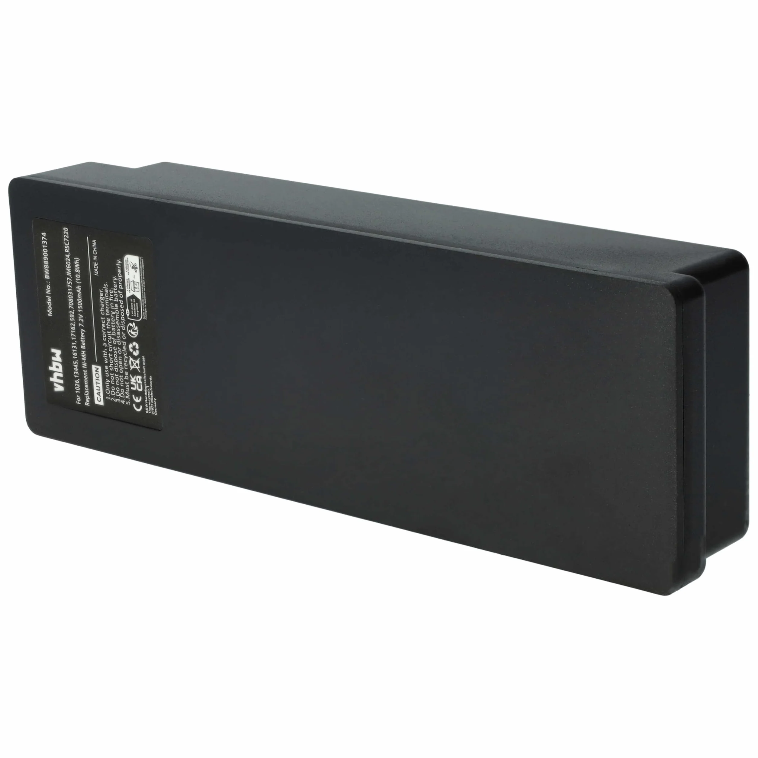 vhbw Zamiennik baterii do Palfinger IM6024, RSC7220 do przemysłowego pilota zdalnego sterowania (1500 mAh, 7,2 V, NiMH) - czarna