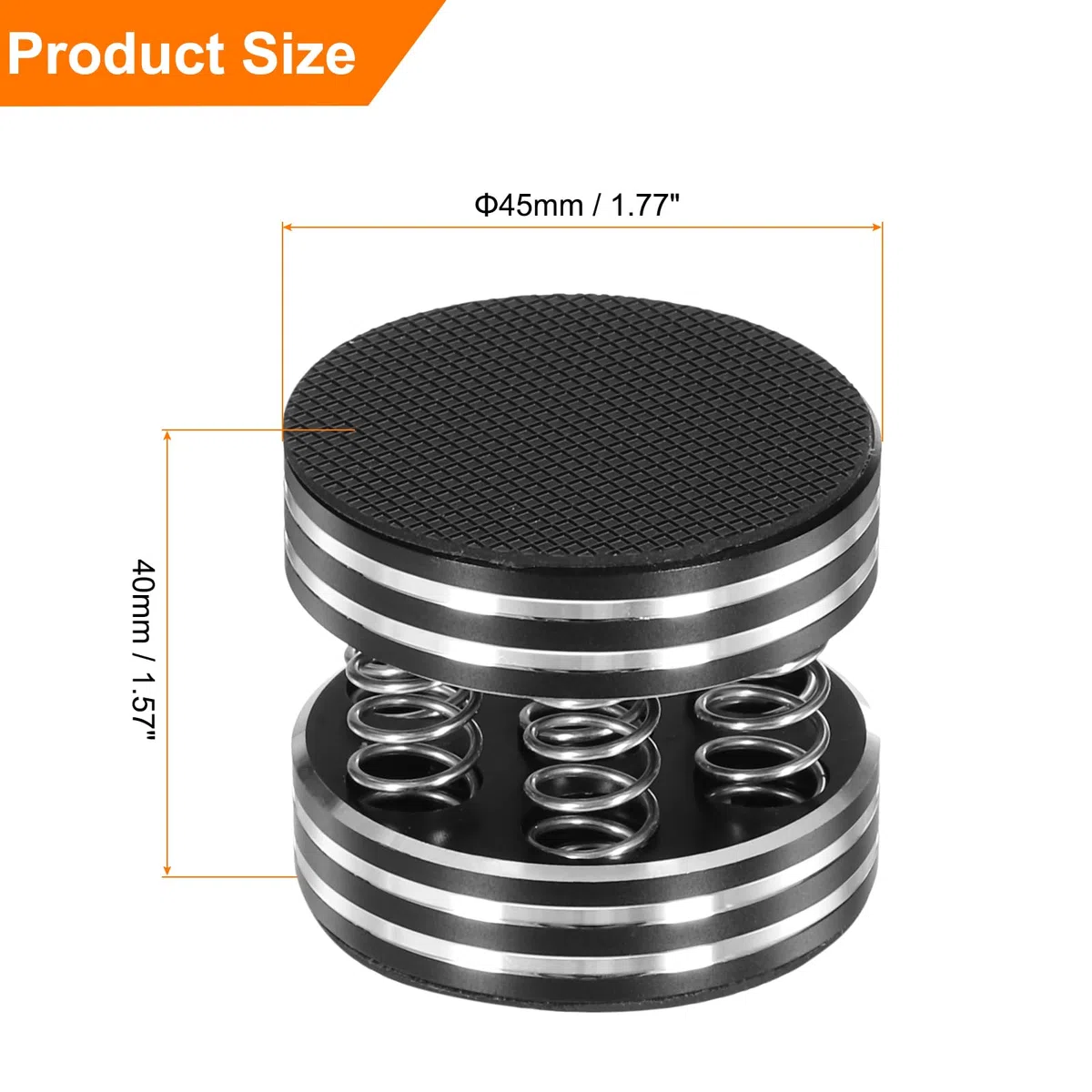 QUARKZMAN 8 szt. podkładki izolacyjne subwoofera, 45 x 40 mm podkładki izolacyjne głośniki kolce do głośników gramofonu izolacyjnego sprzętu audio, czarna