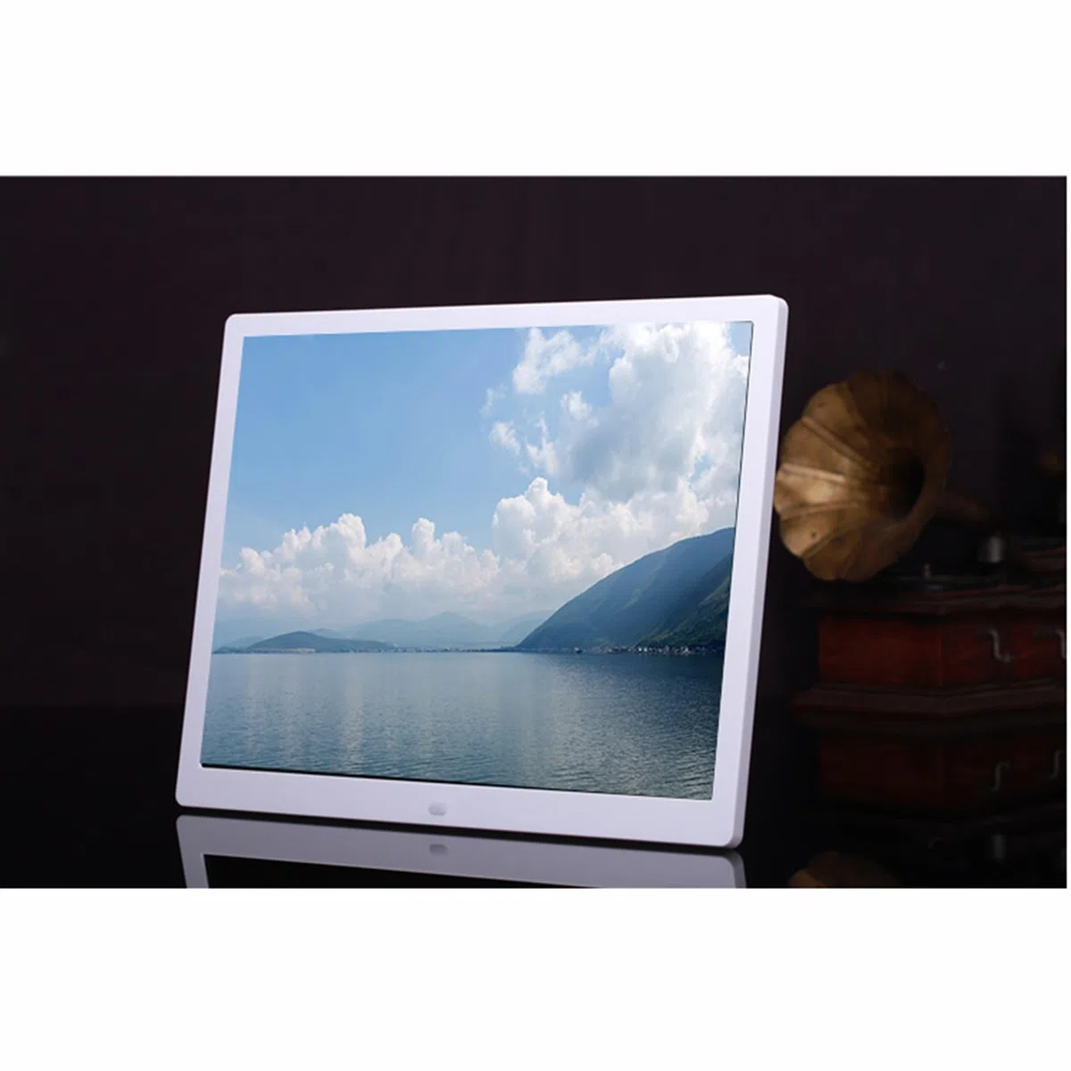 15-Calowa Cyfrowa Ramka Na Zdjęcia O Wysokiej Rozdzielczości – Elektroniczny Album Fotograficzny I Wyświetlacz Reklamowy(Czarny)