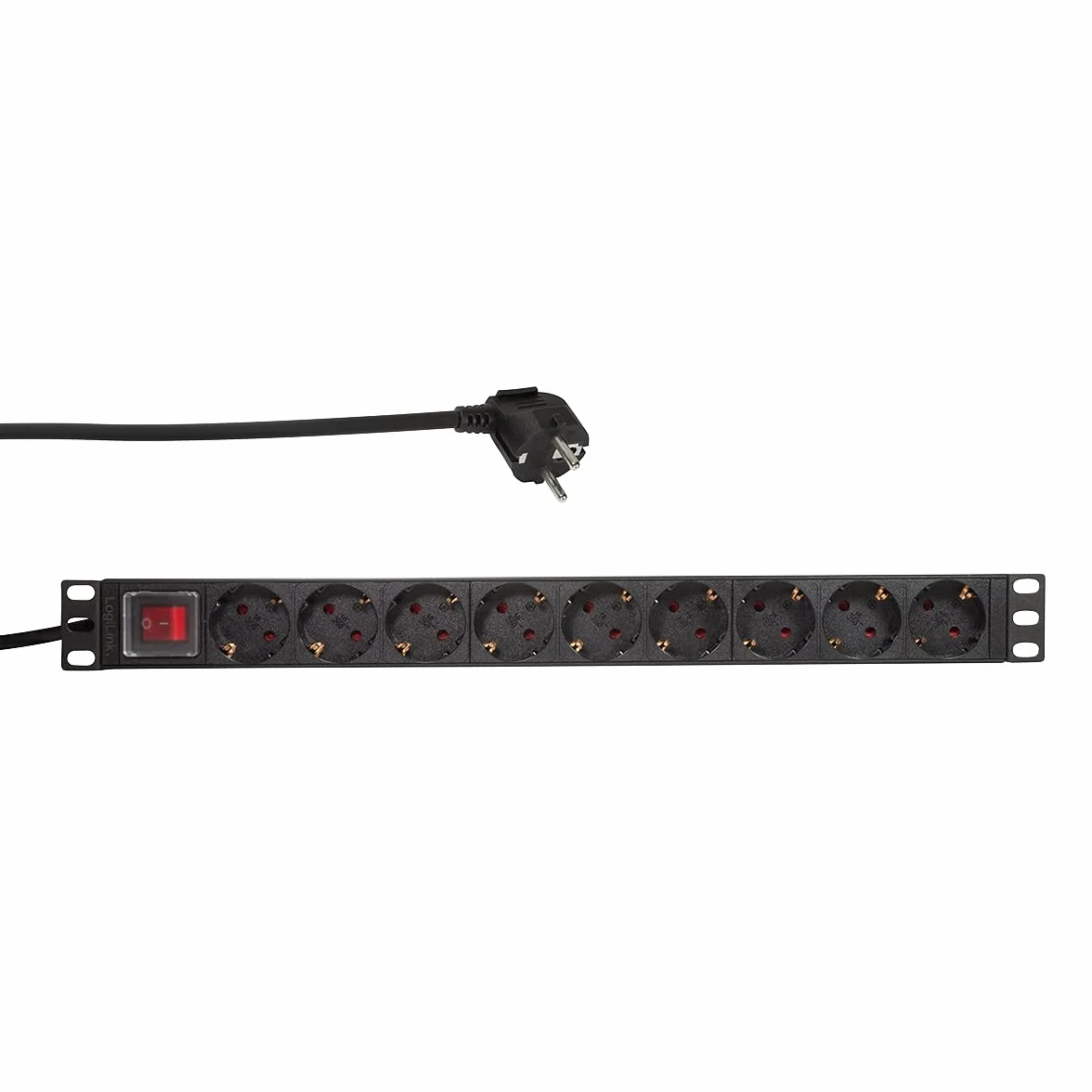 LogiLink PDU9C02 rozdzielacz zasilania PDU 9 x gniazdo sieciowe, PDU9C02 (jednostka PDU 9 x gniazdo sieciowe czarny)