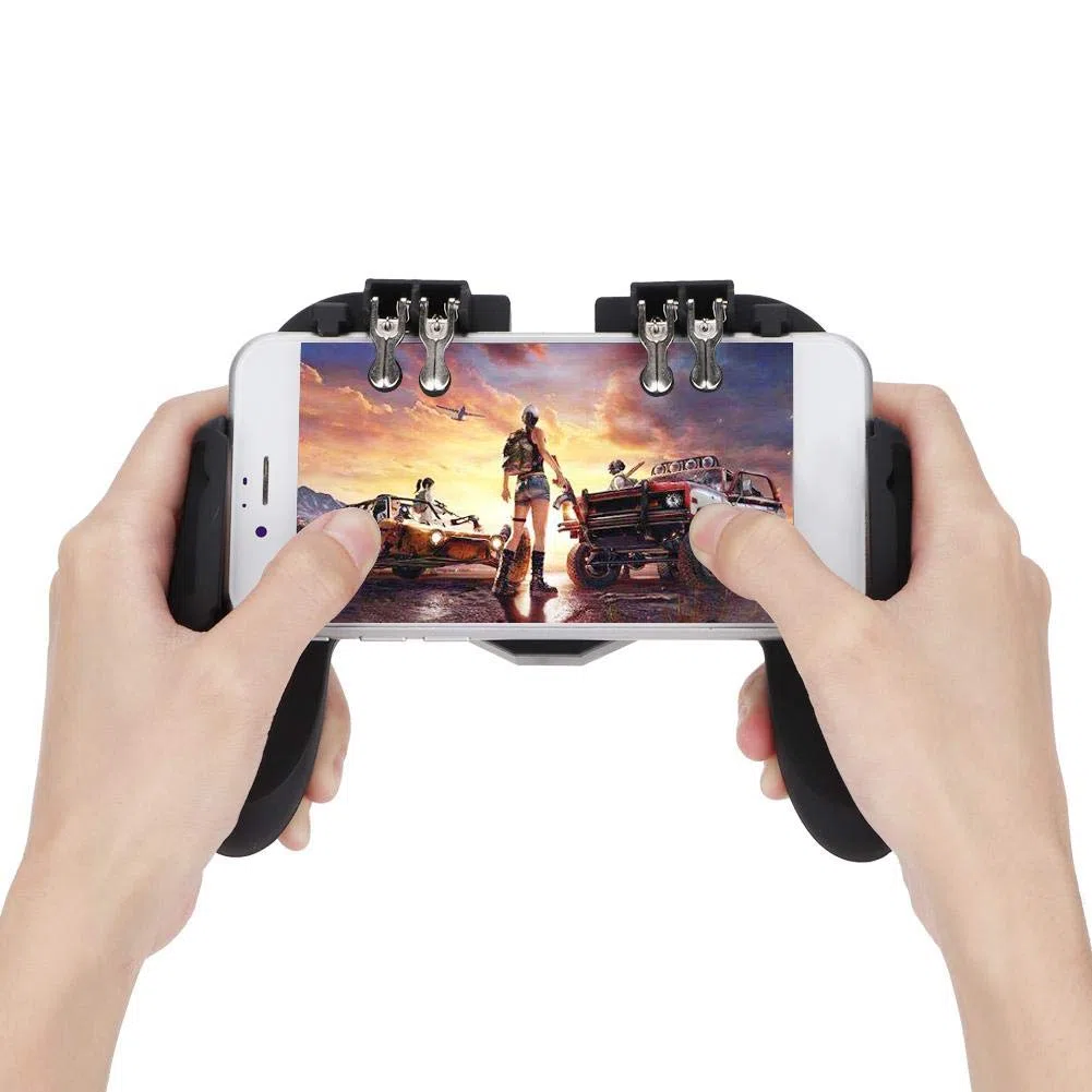 Kontroler do gier mobilnych, uchwyt do gier na smartfona Uchwyt do gier Wygodne szybkie fotografowanie z wentylatorem chłodzącym Nadaje się do telefonów poniżej 6,5 cala Double the comfort