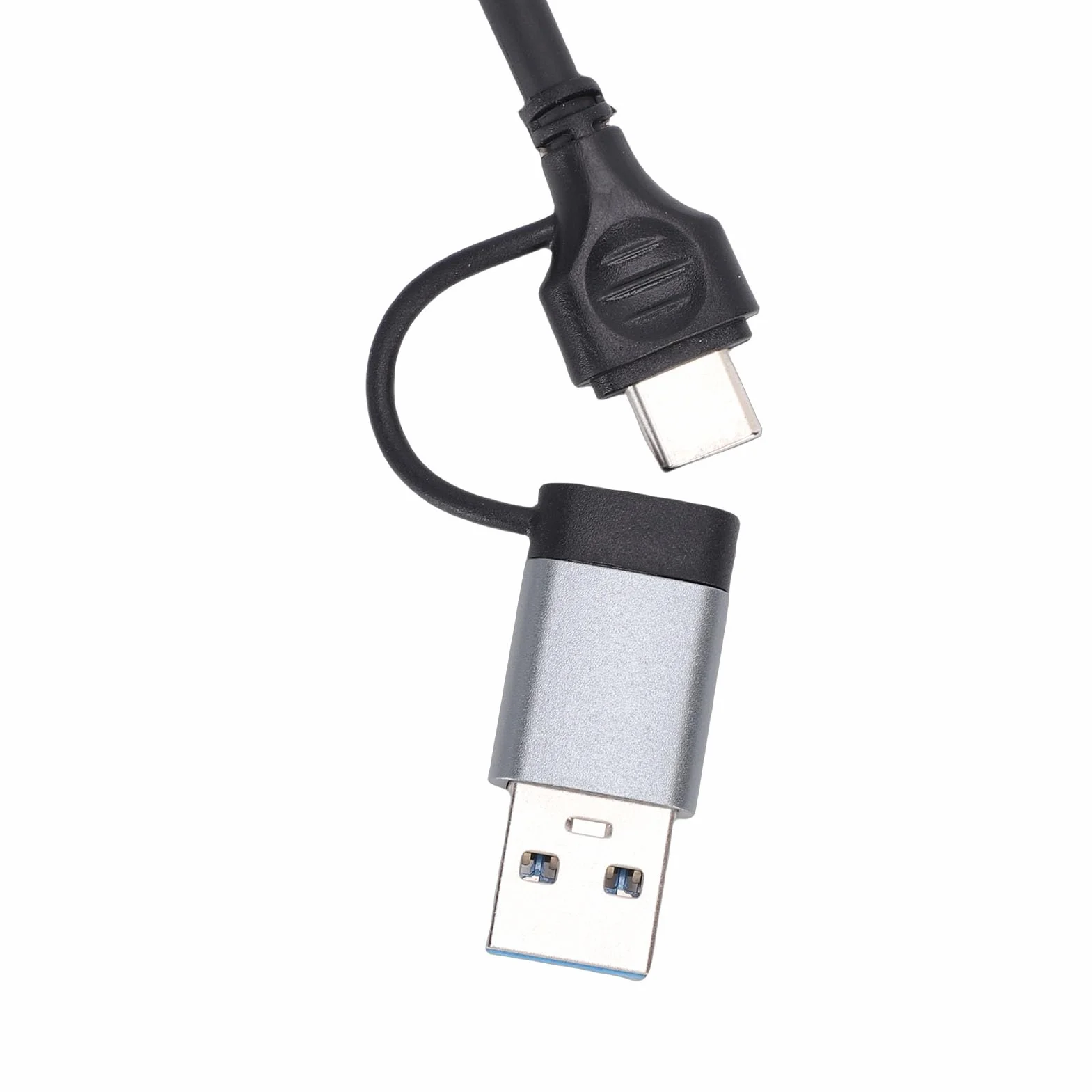 Adapter Ethernet 5G Usb3.0, 5000 Mb/s 2 w 1 USB A Typu C na RJ45 Obudowa ze Stopu Aluminium Rozpraszanie Ciepła Kompatybilny z Adapterem USB na Ethernet 10–2500 Mb/s do
