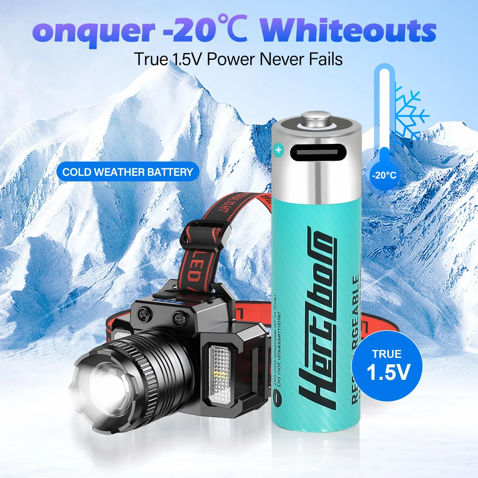 Akumulatory AA litowe 2775 mAh Prawdziwa pojemność (Certyfikat TÜV) - Stała moc wyjściowa 1,5 V i odporność na zimno do -30°C - 1000 cykli dla urządzeń medycznych - opakowanie 8 szt
