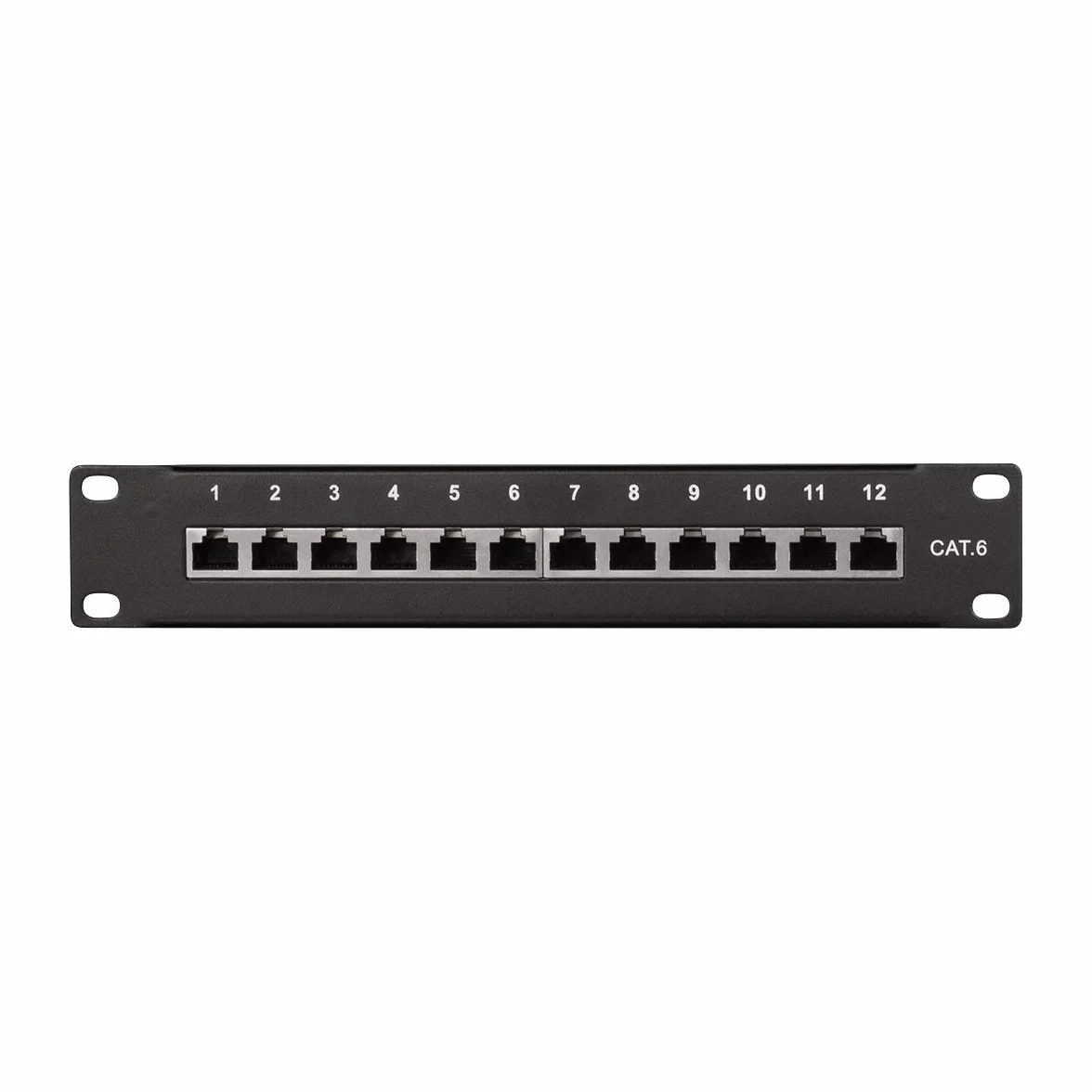 LogiLink Professional Cat.6 (250 MHz) panel krosowy - panel rozdzielczy, 10", STP (ekranowany) 12-portowy (RJ45)