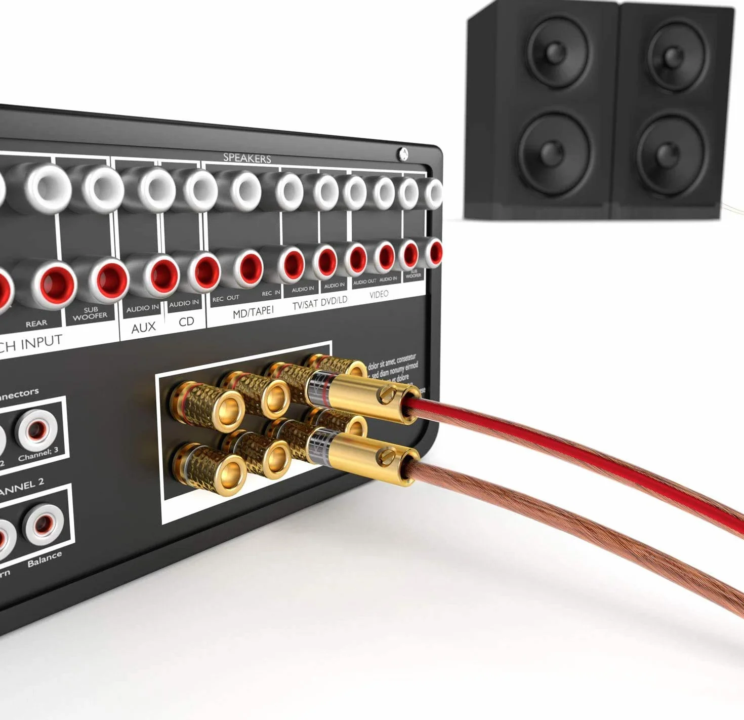 KabelDirekt – Wtyk bananowy (złącza 6mm², przykręcane, produkt idealnie nadaje się do elastycznego podłączania przewodów do kolumn hi-fi, wzmacniaczy, odbiorników AV, systemów audio i stereo) (10 par)