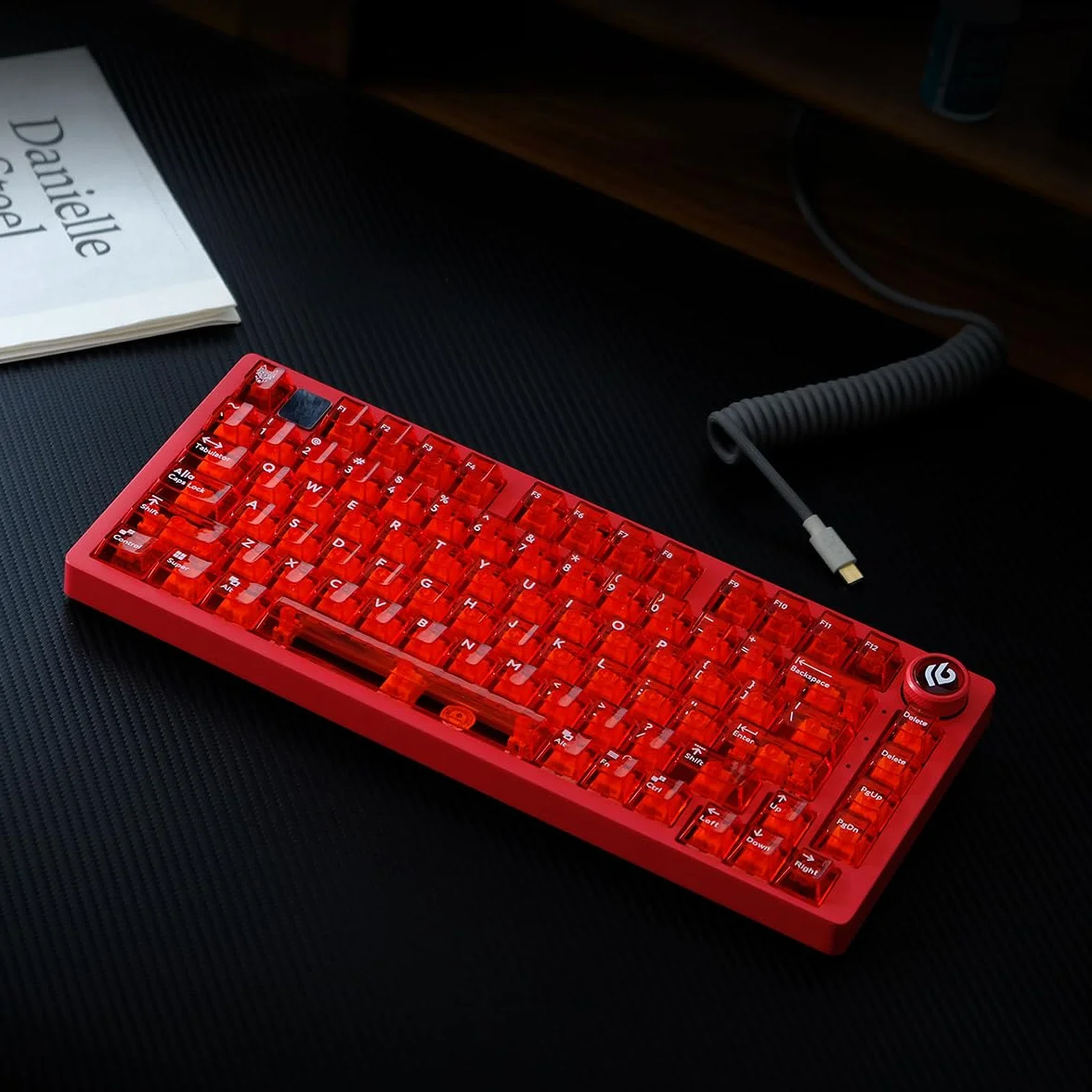 114 klawiszy przezroczyste nasadki na klawisze PC Cherry Profile Red Keycap Set Fit for Cherry Mx Switches klawiatura mechaniczna