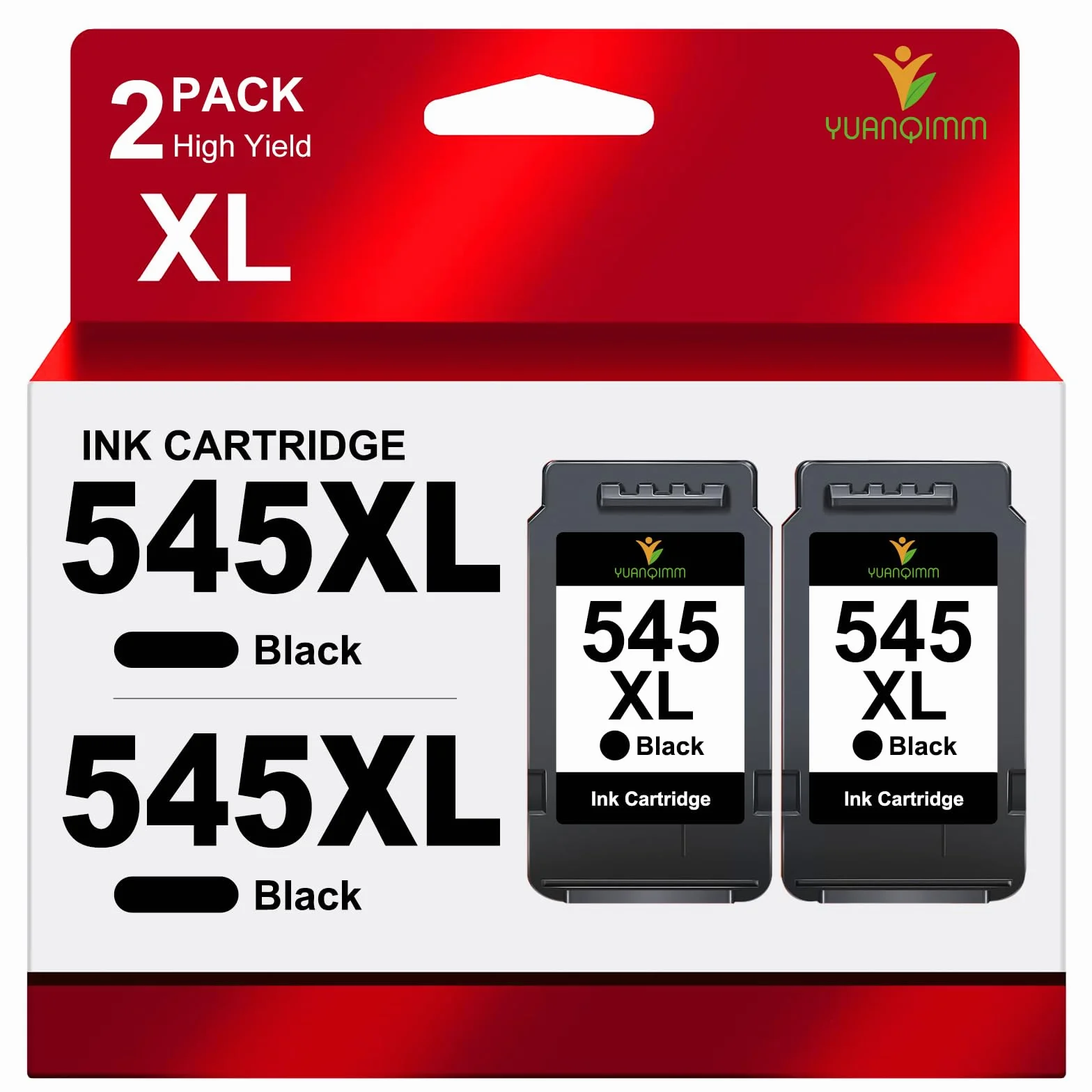 Czarny PG-545XL Kompatybilny z Drukarkami Canon 545 dla Canon Pixma TS3350 MX495 TR4550 (2 Sztuki)