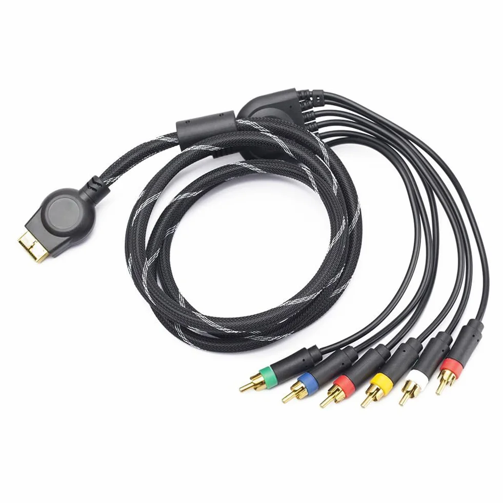 PS2 PS3 Kabel Komponentowy AV, 1,8 m Kabel Audio Wideo HD 1080P Kable do Komponentów YPbPr Wyjście YPRPB do Konsoli PS2/PS3, HDTV, Monitora