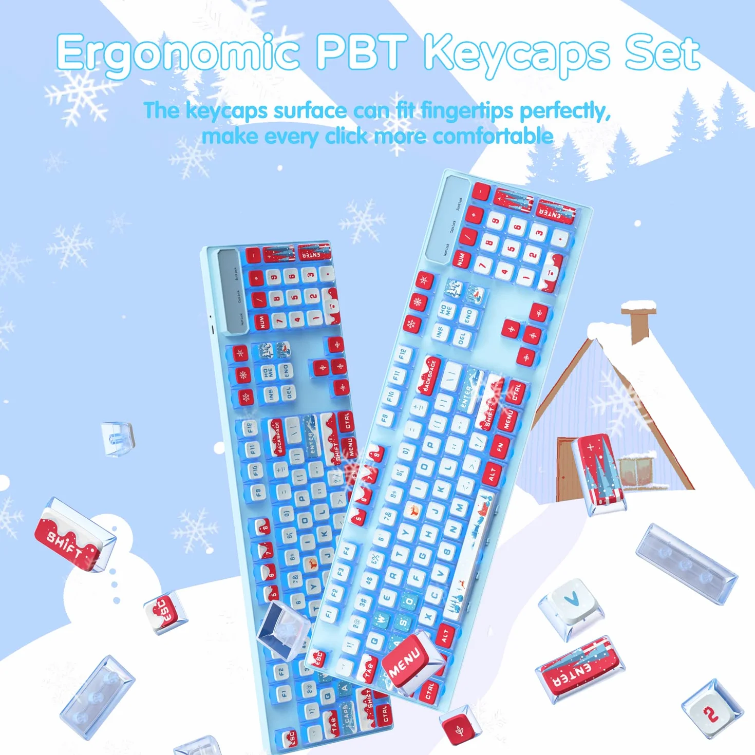 MAMBASNAKE 120 Kluczy PBT Pudding Zestaw Nasadek Klawiszy,Profil ASA,Sublimacja Barwnika,Układ ANSI US Dla Klawiatury Mechanicznej,Kompatybilny z Przełącznikami Cherry MX Gateron Otemu Kailh