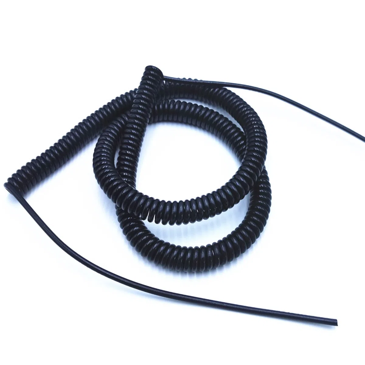 Kabel sprężynowy, 2,5 M, 5 M, 7,5 M czarny przewód zasilający, rozciągliwy przewód, 6 żył, 8 żył, 24AWG, 20AWG,