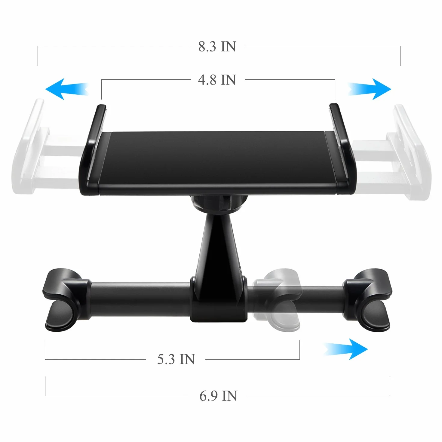 Regulowany uchwyt samochodowy na zagłówek do Nintendo Switch & OLED Model, konsoli, telefonów i tabletów (4-11 cali)