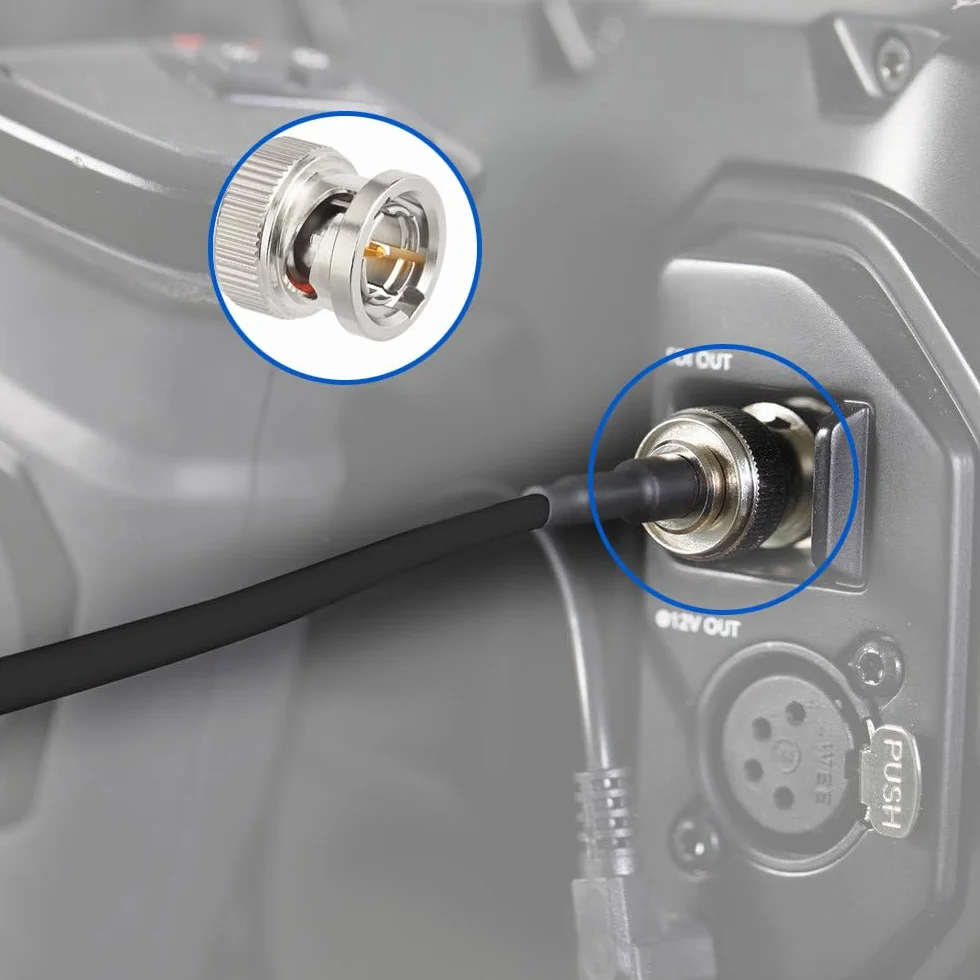 Superbat Kabel SDI 2,3 m DIN 1,0/2,3 męski do BNC Męski kabel Belden 1855A 75 omów 3G/6G/12G HD-SDI Niski stratny cyfrowy kabel wideo do kamery wideo, monitora wideo Assist 4K (2 sztuki)
