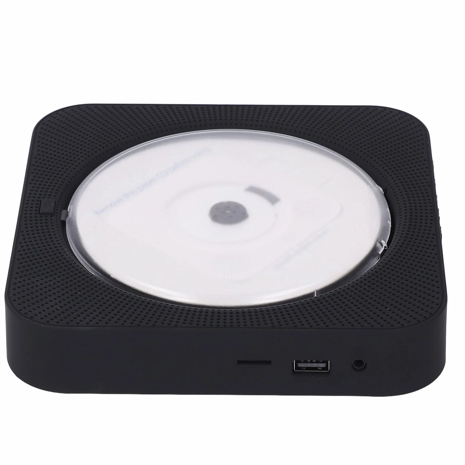 Generic Odtwarzacz CD z Głośnikami, Pilot do Montażu na ścianie Odtwarzacz CD Przenośny do Domu (BLACK)
