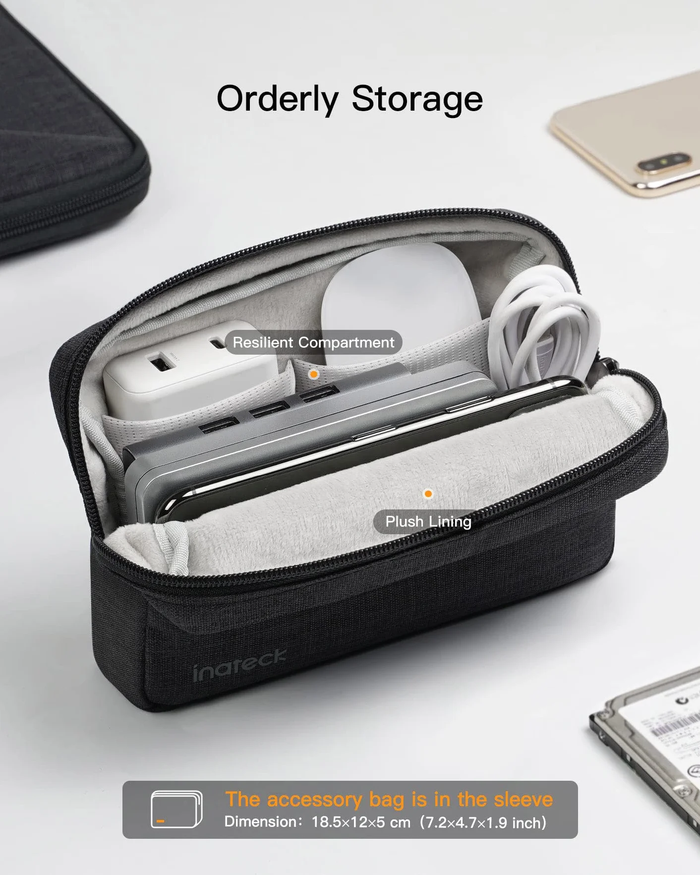 Inateck Super mocne etui na laptopa, kompatybilne z MacBook Air 13 M2/M1 2022-2018, MacBook Pro 13 M2/M1 2022-2016, Surface Pro 9/8/7/6/X/5/4/3, XPS 13