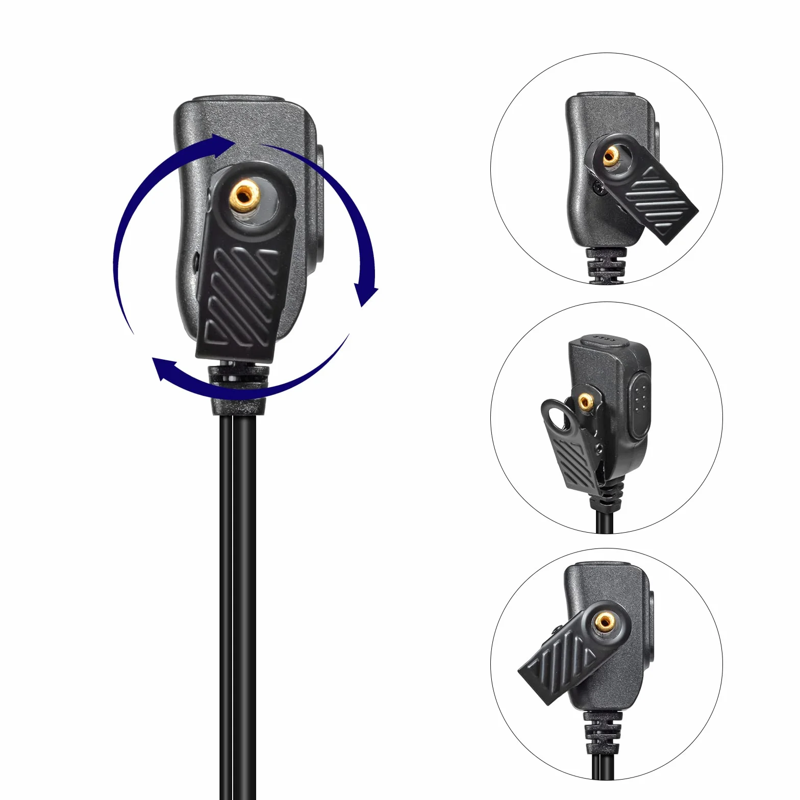UAYESOK Radiotelefon słuchawki policyjne radiowe słuchawki douszne do Motorola Walkie Talkie z mikrofonem 2 piny, krótkofalówka w kształcie G zestaw słuchawkowy i PTT do Motorola CP040 DP1400 XT420
