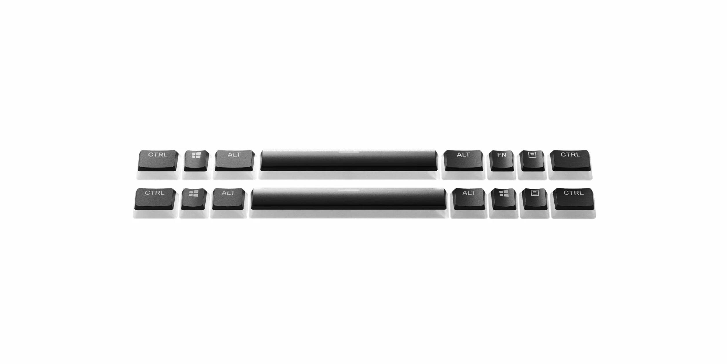 SteelSeries PrismCaps – zestaw klawiszy Double-Shot o wyglądzie "Pudding" – kompatybilność ze wszystkimi popularnymi klawiaturami mechanicznymi – popychacz MX – czarny (niemiecki układ klawiatury)