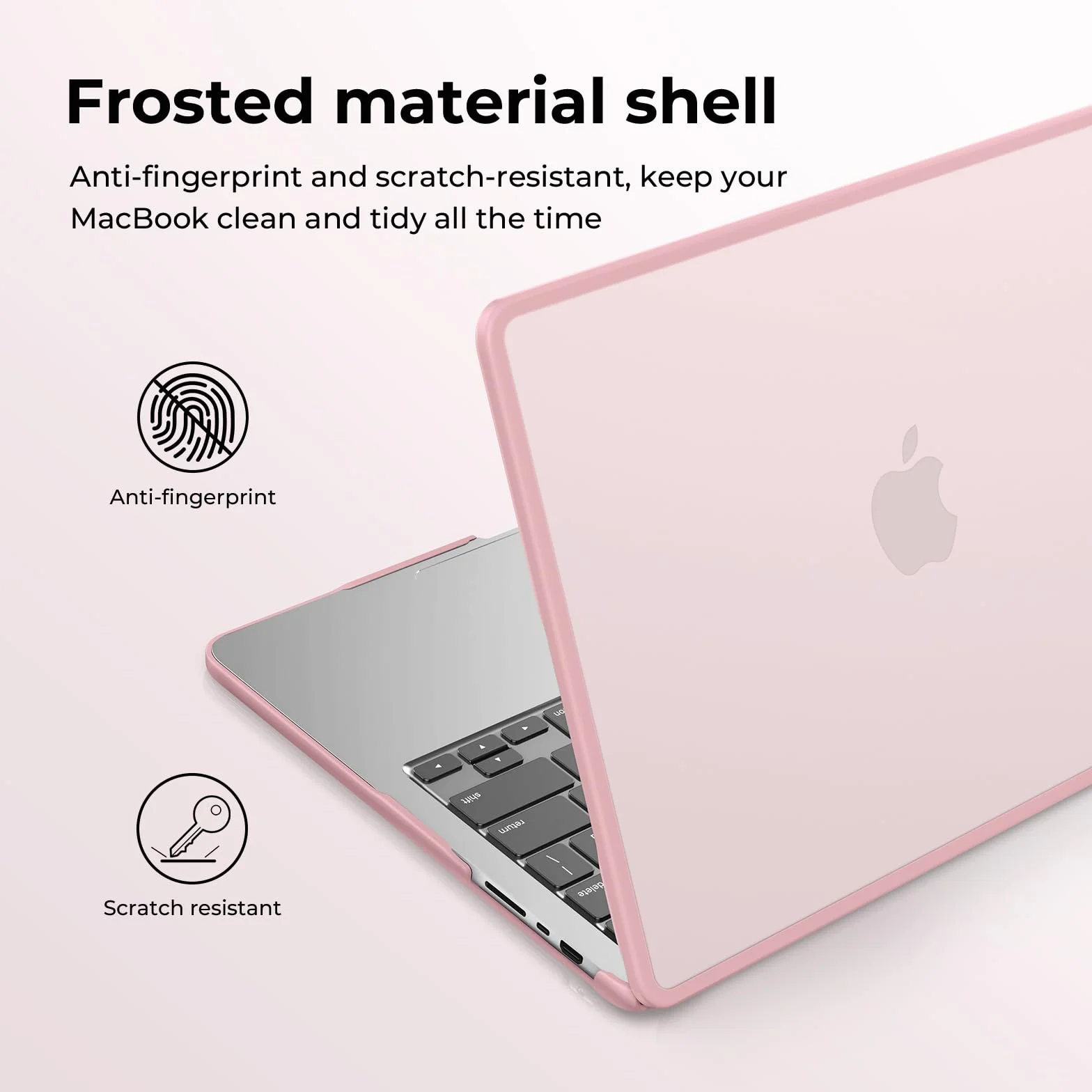 BlueSwan Etui Kompatybilne z MacBook Pro 14 Cali M5 M4 M3 M2 M1, Ramka TPU + Matowa Osłona PC, Różowy