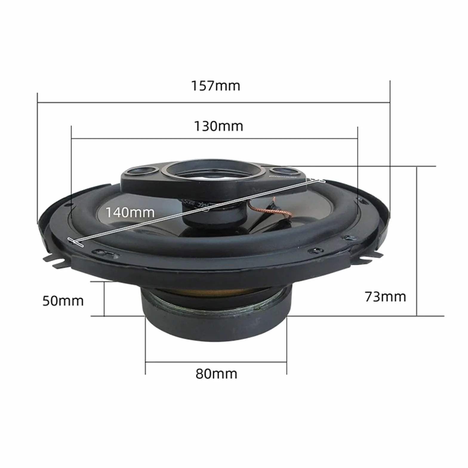 Głośnik Wysokotonowy Car Audios 1 para 6-calowych 4-drożnych głośników współosiowych HiFi 650 W, głośniki stereo do muzyki samochodowej o pełnym zakresie częstotliwości