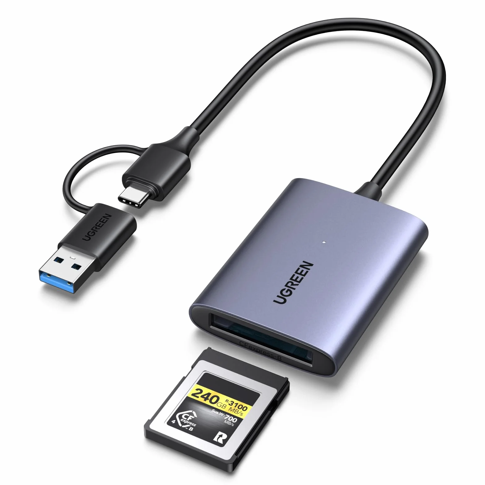 UGREEN Czytnik kart USB-C CFexpress typu B 10 Gb/s aluminiowa obudowa
