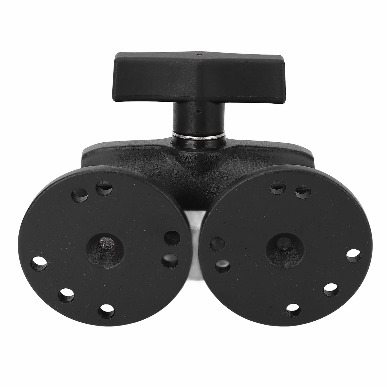 Podwójny Uchwyt Kulowy 1,5 Cala z 2 Okrągłymi Płytkami, Uchwyt do Tabletu, Wytrzymałe ramię do Echosondy, Telefon, łatwa Instalacja na Biurku, Wózku lub Pojeździe, Aluminium