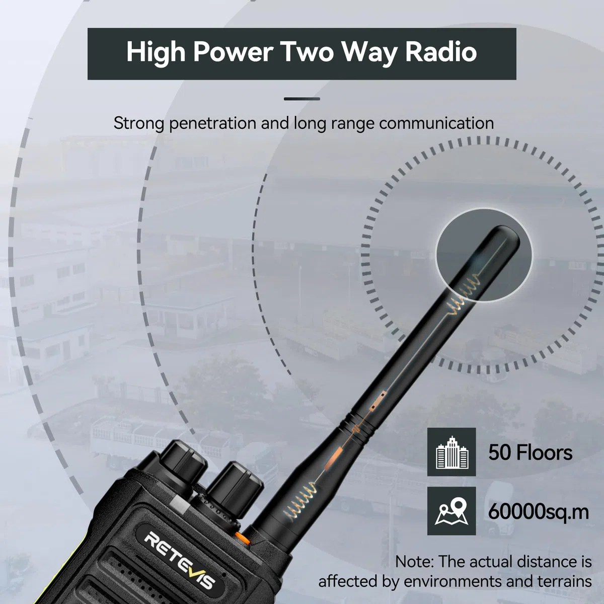 Retevis NR630S Walkie Talkie, Daleki Zasięg Krótkofalówka IP67 Ochrona, Zaawansowane Dźwięku, 2800mAh, Ekran LCD, Grupowe Połączenia Walkie Talkie dla Bezpieczeństwa (Czarny, 2 Szt.)