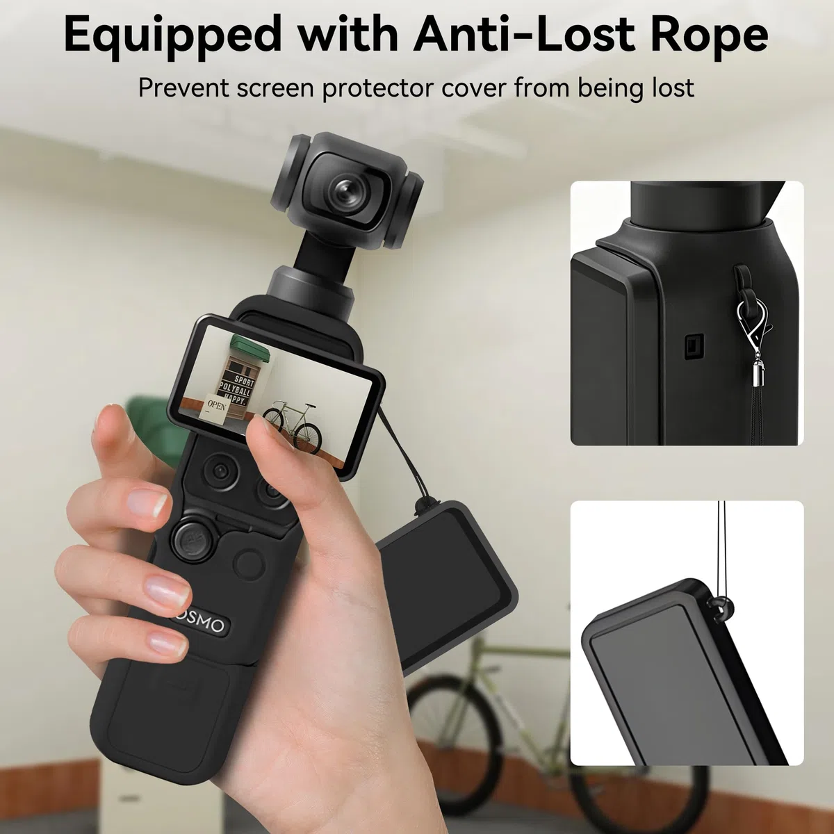 Osmo Pocket 4 Silikonowy Pokrowiec - Ochronny Pokrowiec na Obiektyw Aparatu Miękki Odporny na Wstrząsy Zarysowania do DJI Osmo Pocket 4 Akcesoriów Czarny
