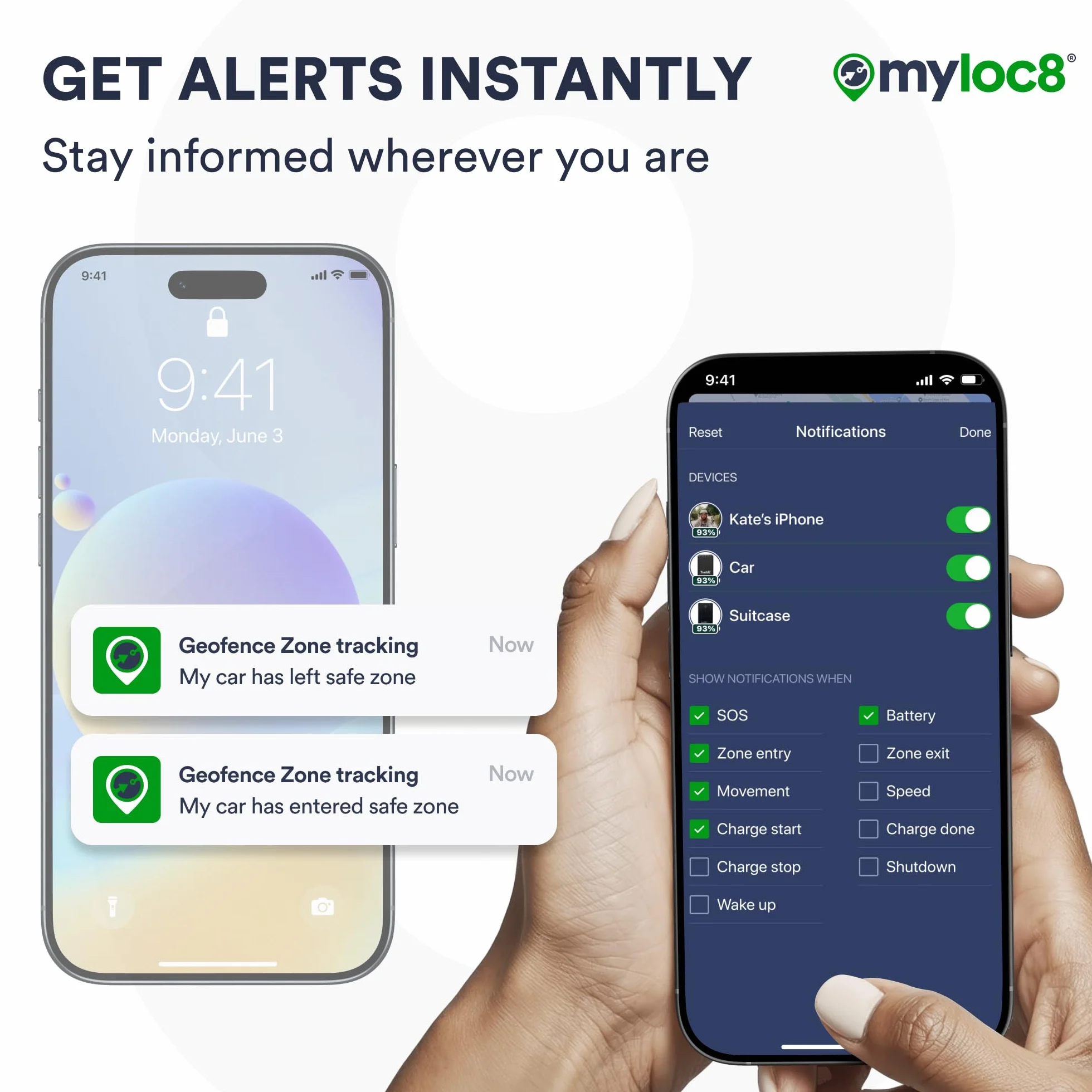 Myloc8 - Uniwersalny tracker GPS do pojazdów, dzieci i bagażu, samochód GPS tracker 4G LTE, aktualizacje w czasie rzeczywistym dla ciężarówek, przyczep, rowerów, ukrytych z
