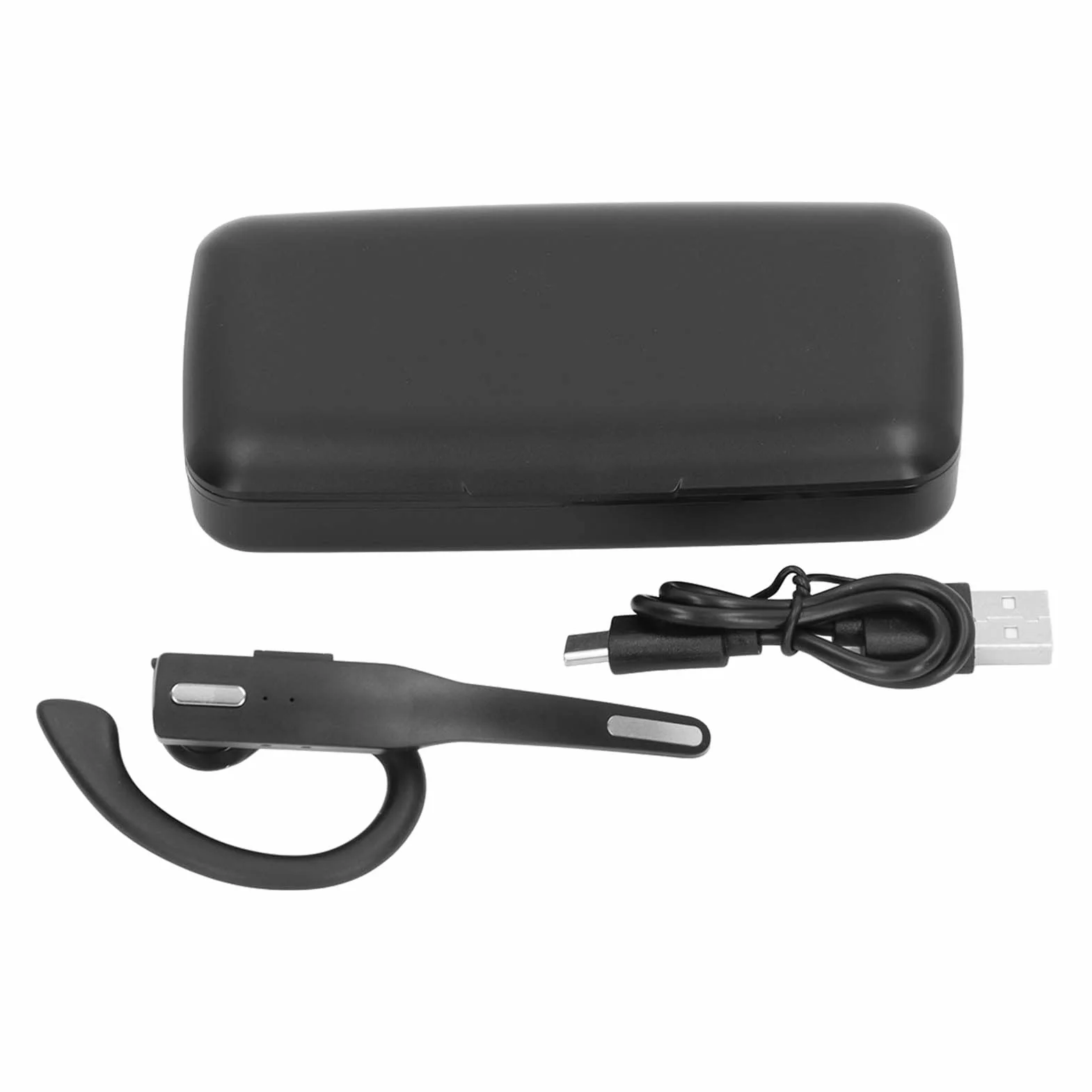 Zunate Słuchawki Bluetooth 5.1, bezprzewodowy zestaw głośnomówiący z mikrofonem, obrotowy, pojedynczy, douszny, bezprzewodowy zestaw słuchawkowy do prowadzenia samochodu, biura, sterowanie jednym