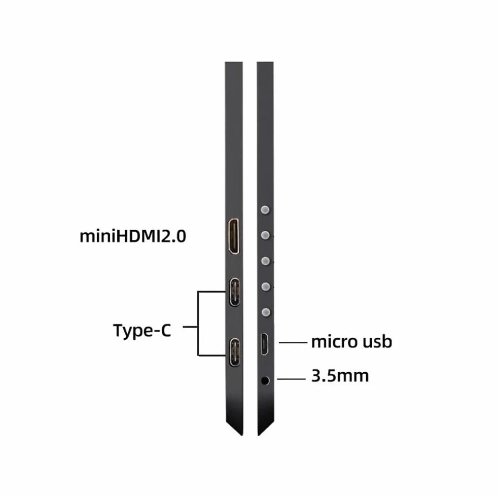 Ekran mobilny 14-calowy przenośny monitor HD1080P odpowiedni do laptopów, konsol gier, ekran zewnętrzny, 60 Hz