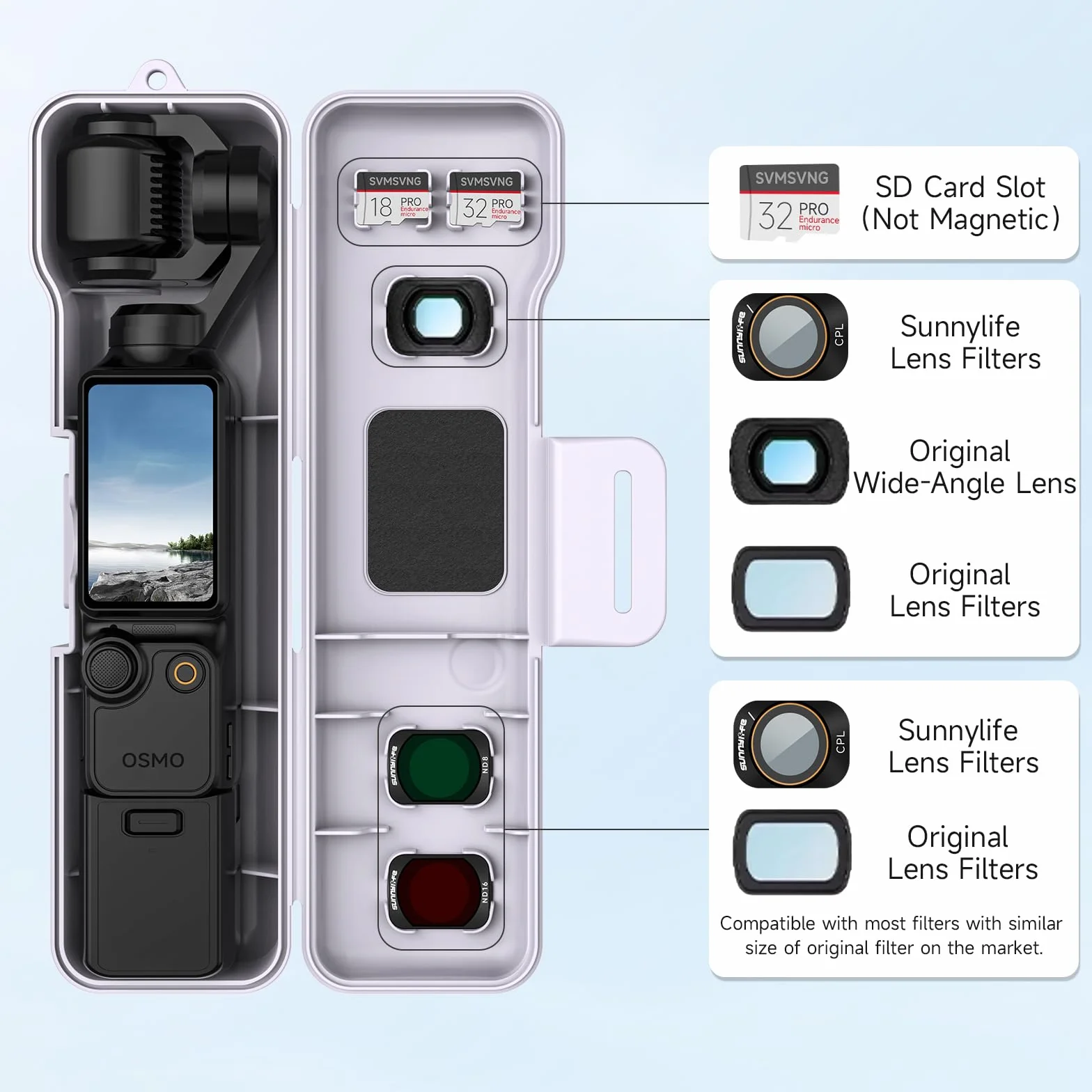 Plastikowe etui do DJI Osmo Pocket 4, futerał ochronny na aparat, etui do przechowywania, akcesoria do aparatu DJI Osmo Pocket 4/3 (czarne)
