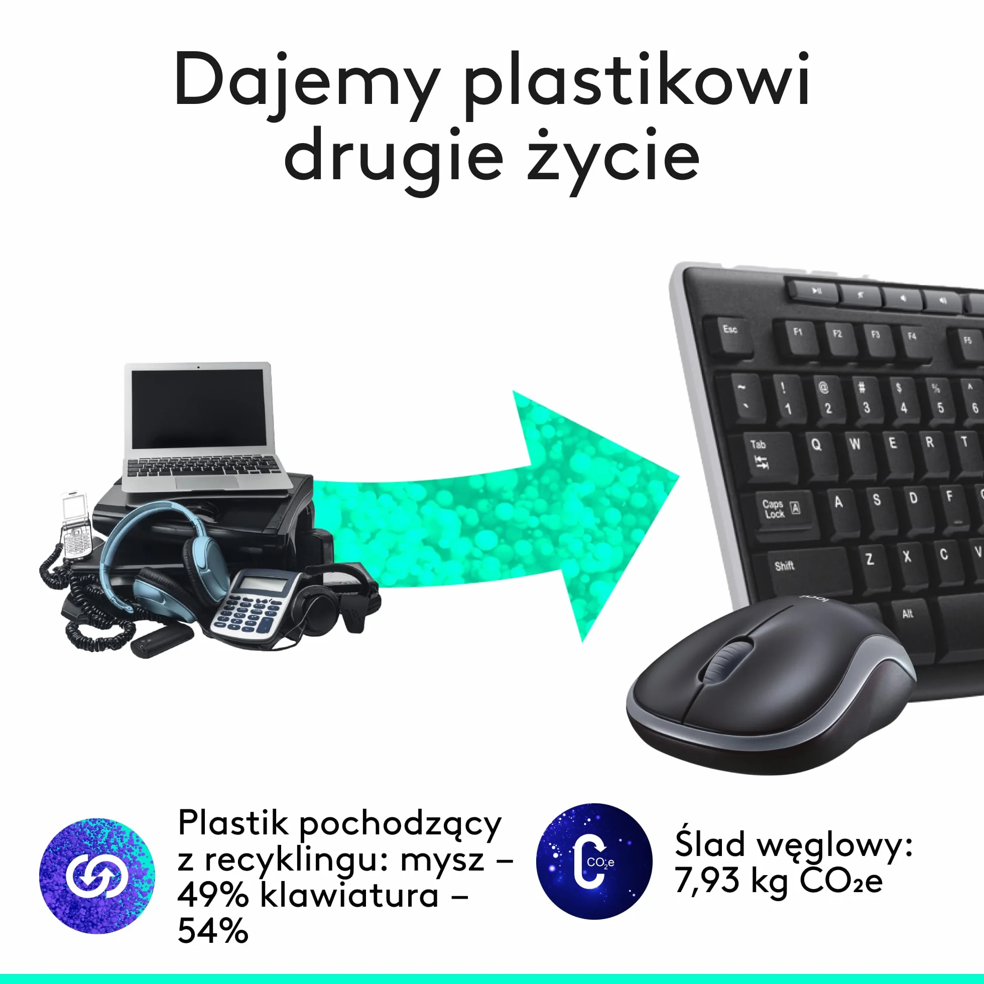 Logitech MK270 Bezprzewodowy Zestaw Klawiatura i Mysz dla Windows, 2,4 GHz, Kompaktowa Myszka, 8 multimedialnych klawiszy skrótowych, bateria 2 lata, dla PC, Laptop, QWERTY układ US Intl - Czarny