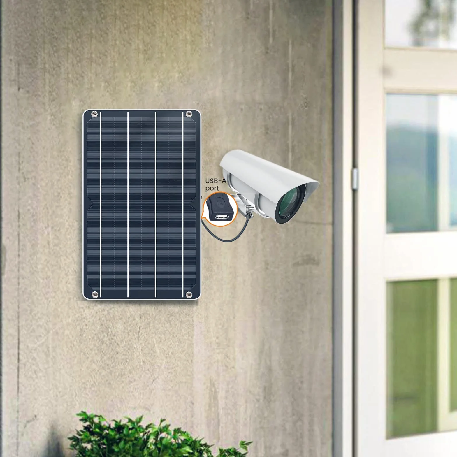 FlexSolar Panel słoneczny USB, przenośna ładowarka solarna 6 W, 5 V, monokrystaliczna wodoodporna, do telefonu komórkowego, powerbanku, wentylatorów, kamer bezpieczeństwa, wędkowania, biwakowania