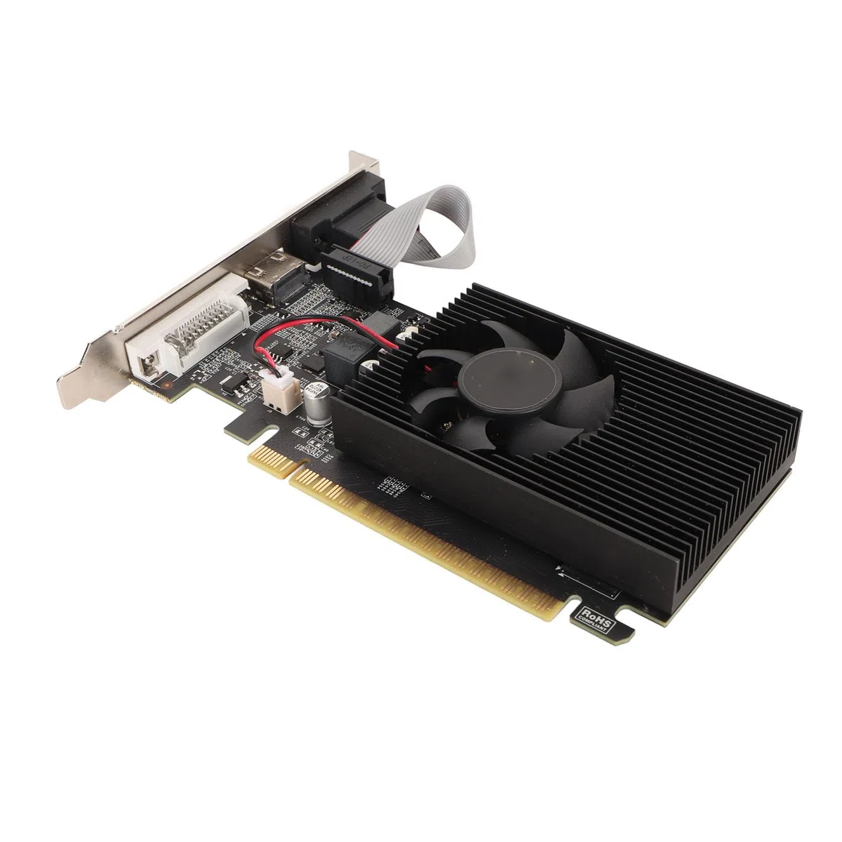 GT730 4 GB Karta Graficzna do Gier, 4 GB DDR3 128-bitowa Dyskretna Karta Graficzna, 700 MHz 500 MHz, PCI Express 2.0 X 16, VGA DVI HDMI, z Cichym Wentylatorem Chłodzącym, do