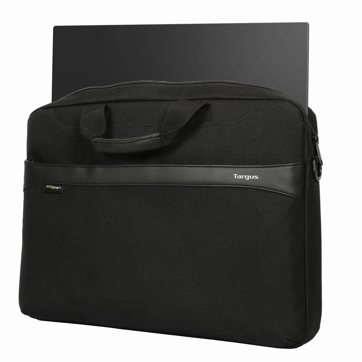 Targus Etui na laptopa, pasuje do laptopa o przekątnej do 43.9 cm, GeoLite Advanced Topload etui, lekka, trwała i wodoodporna tkanina ze zdejmowanym i regulowanym paskiem na ramię - czarne