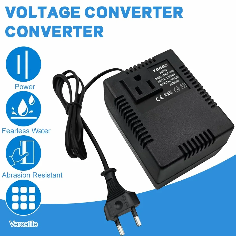 Przetwornica napięcia, transformator 220 V na 110 V, 300 W adapter sieciowy krok w dół, adapter prądu podróżnego, przetwornica napięcia z wtyczką, do komputerów, mini kamer, oczyszczaczy