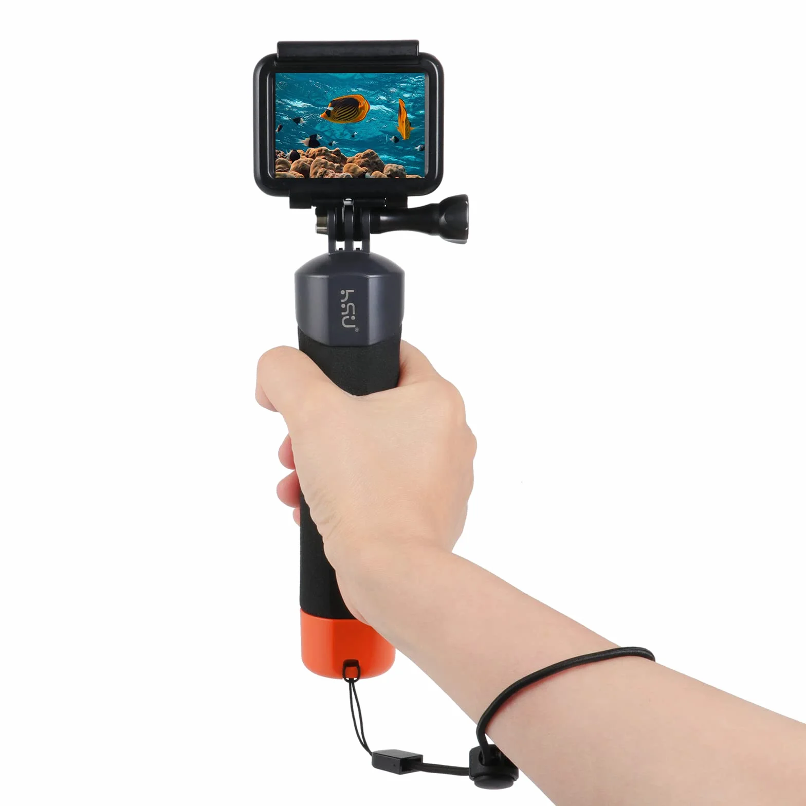 HSU Pływający uchwyt do GoPro i Hero 13/12/11/10/9/8/7/6/5/4/3, nurkowanie podwodne do selfie kij