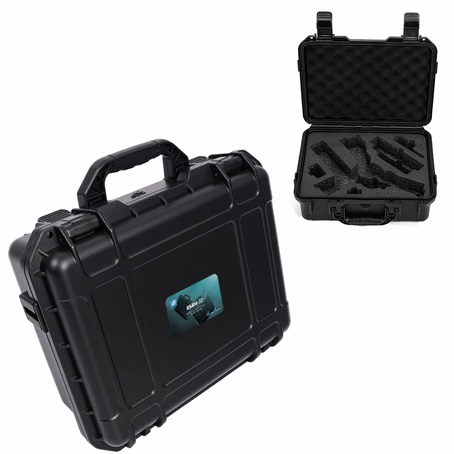 DF DIGITALFOTO Wodoodporna twarda obudowa do DJI RS4 Mini Gimbal, amortyzacja wstrząsów i antykolizyjna, do przechowywania zdjęć na świeżym powietrzu, Czarny, Na zewnątrz