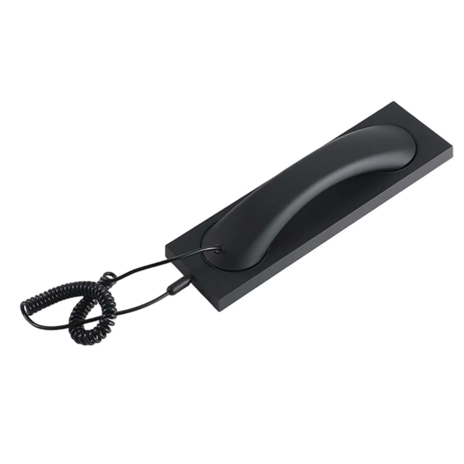 Słuchawka do telefonu retro – klasyczny odbiornik, komponent gniazda redukcyjnego do połączenia stacjonarnego, wtyczka jack 3,5 mm, akcesorium do jednostki ściennej, nostalgiczny przedmiot do pracy